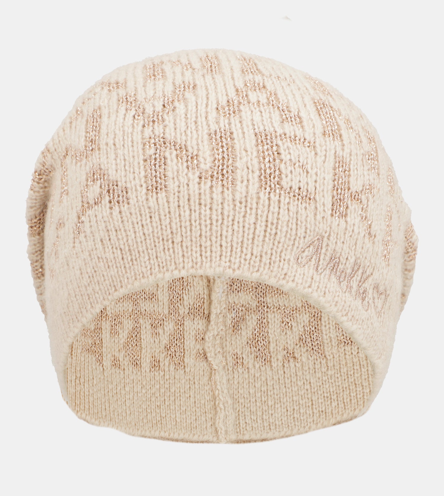 Zeitgenössische beige Strickmütze