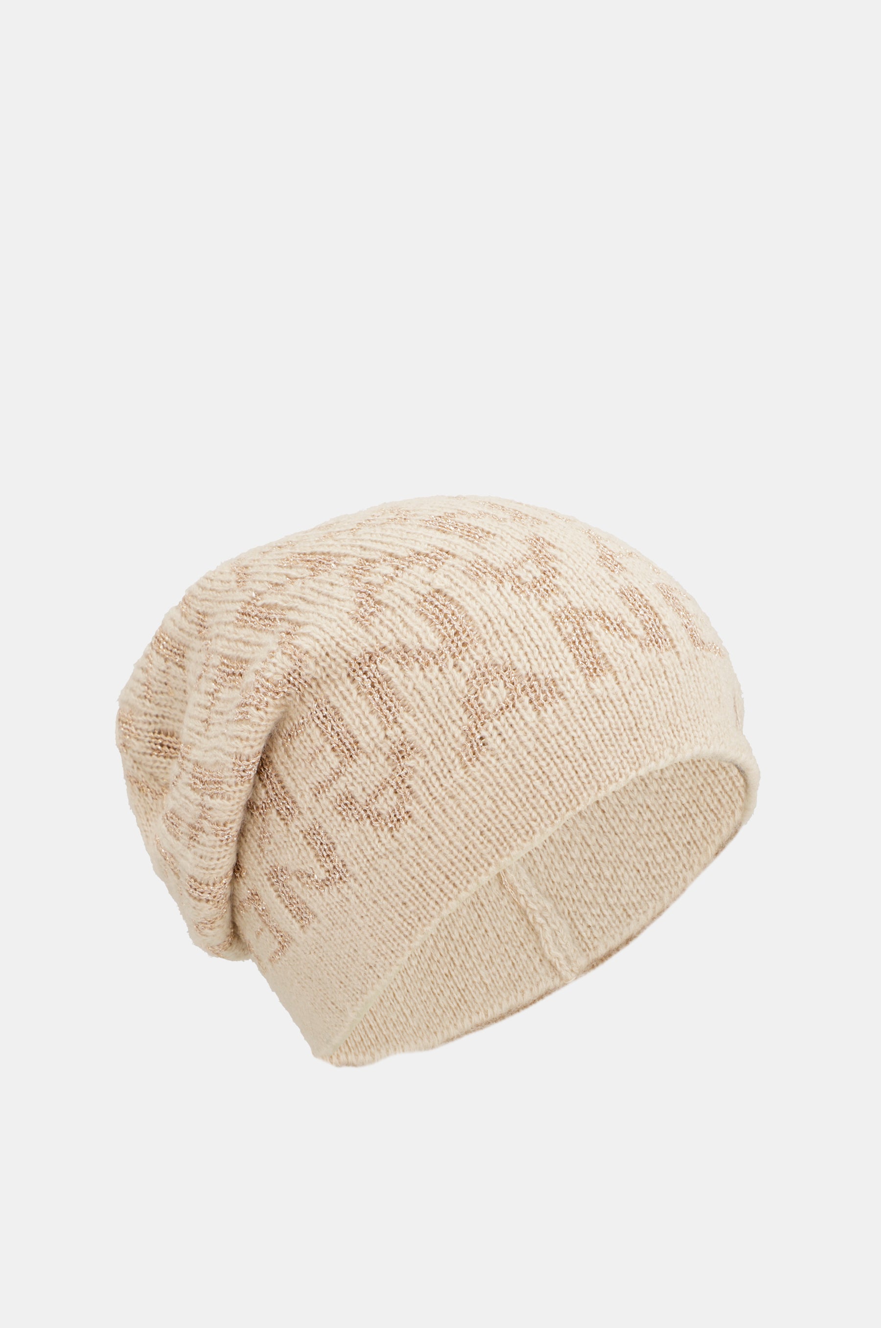 Zeitgenössische beige Strickmütze