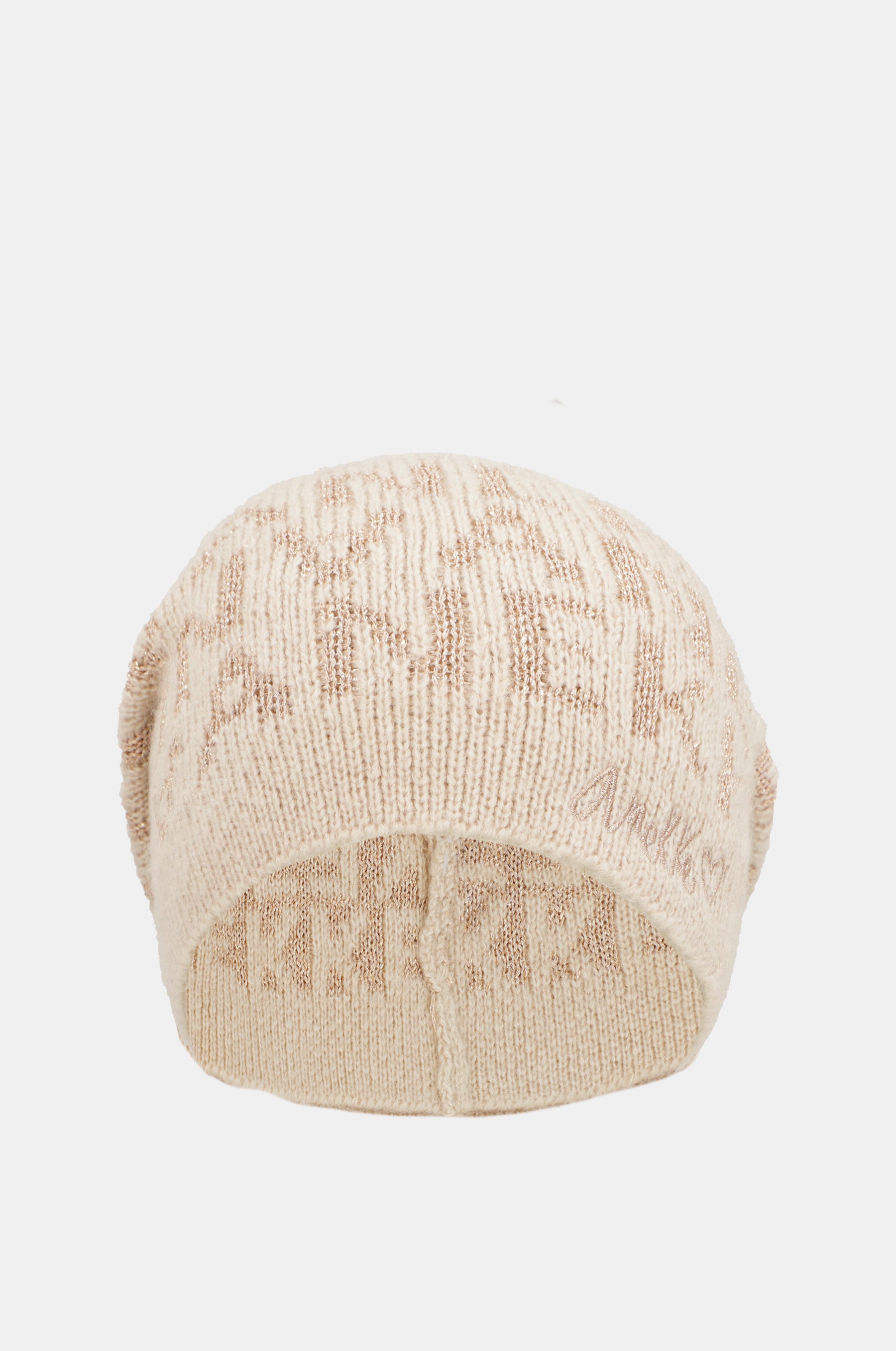 Zeitgenössische beige Strickmütze