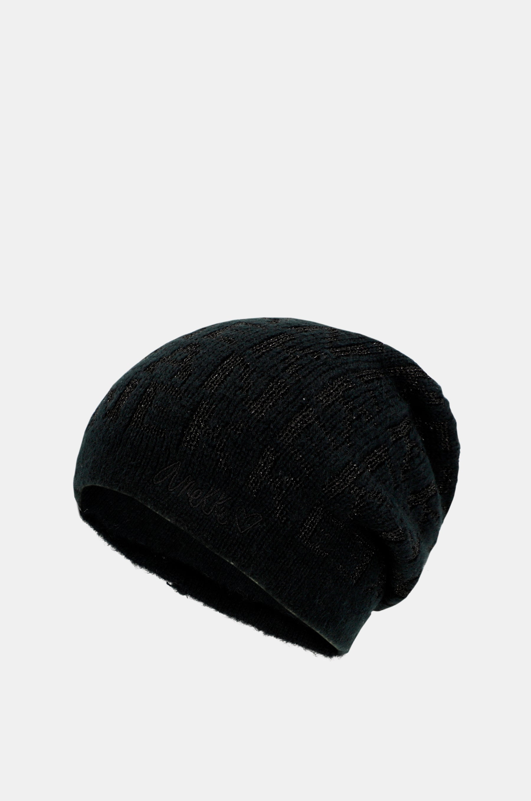 Moderne schwarze Strickmütze