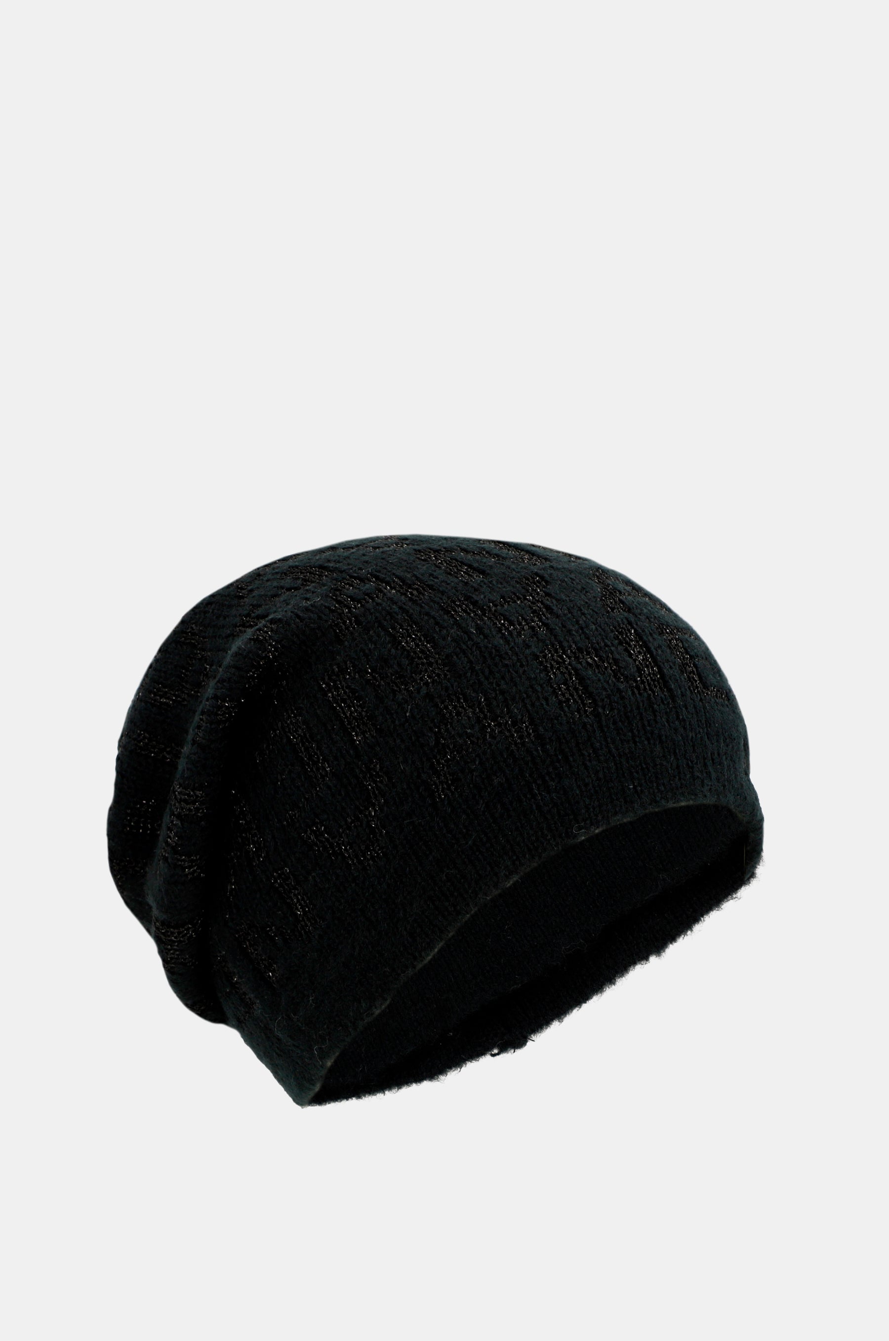 Moderne schwarze Strickmütze