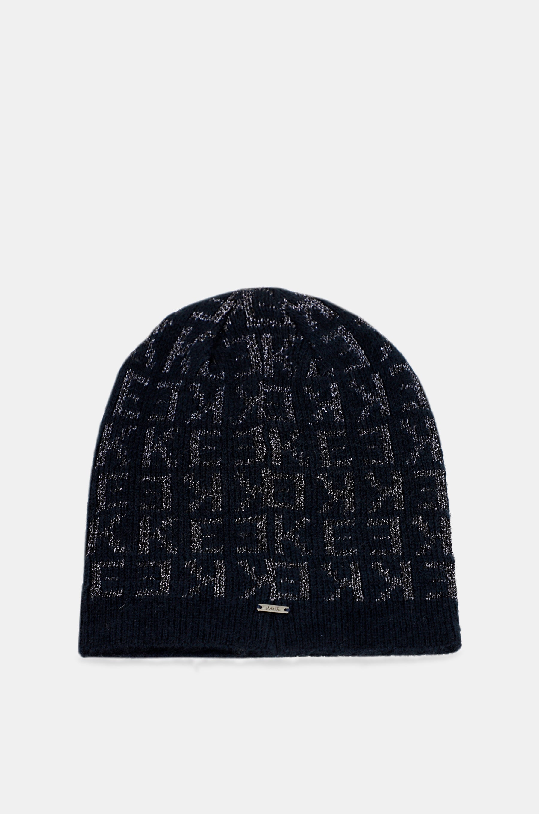 Moderne marineblaue Strickmütze