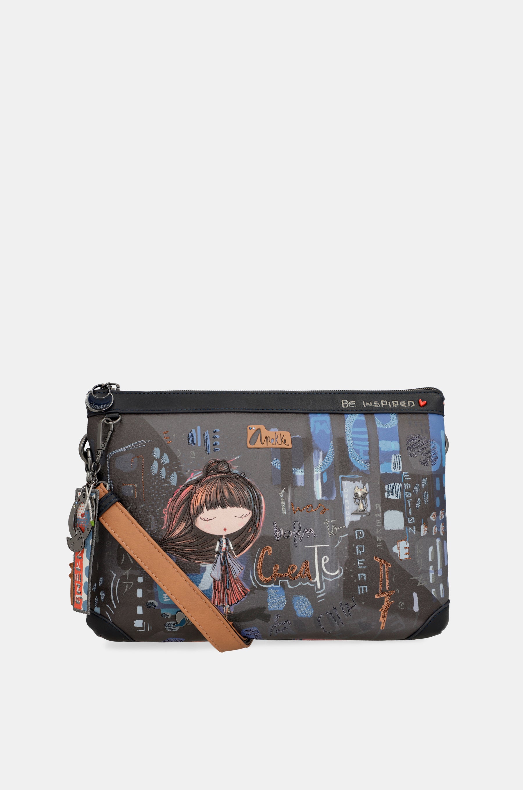 Contemporary Schultertasche mit 2 Fächern