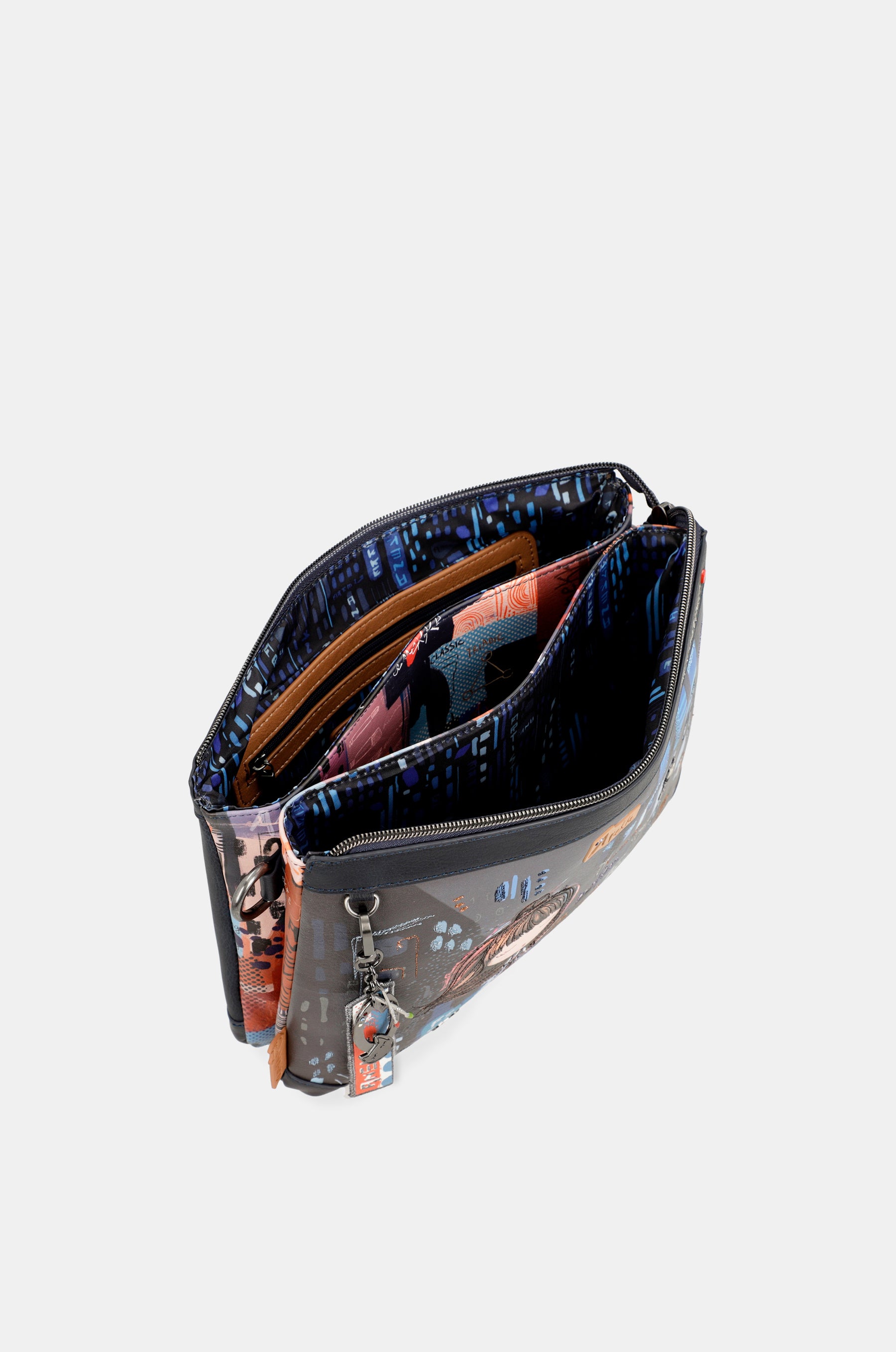 Contemporary Schultertasche mit 2 Fächern
