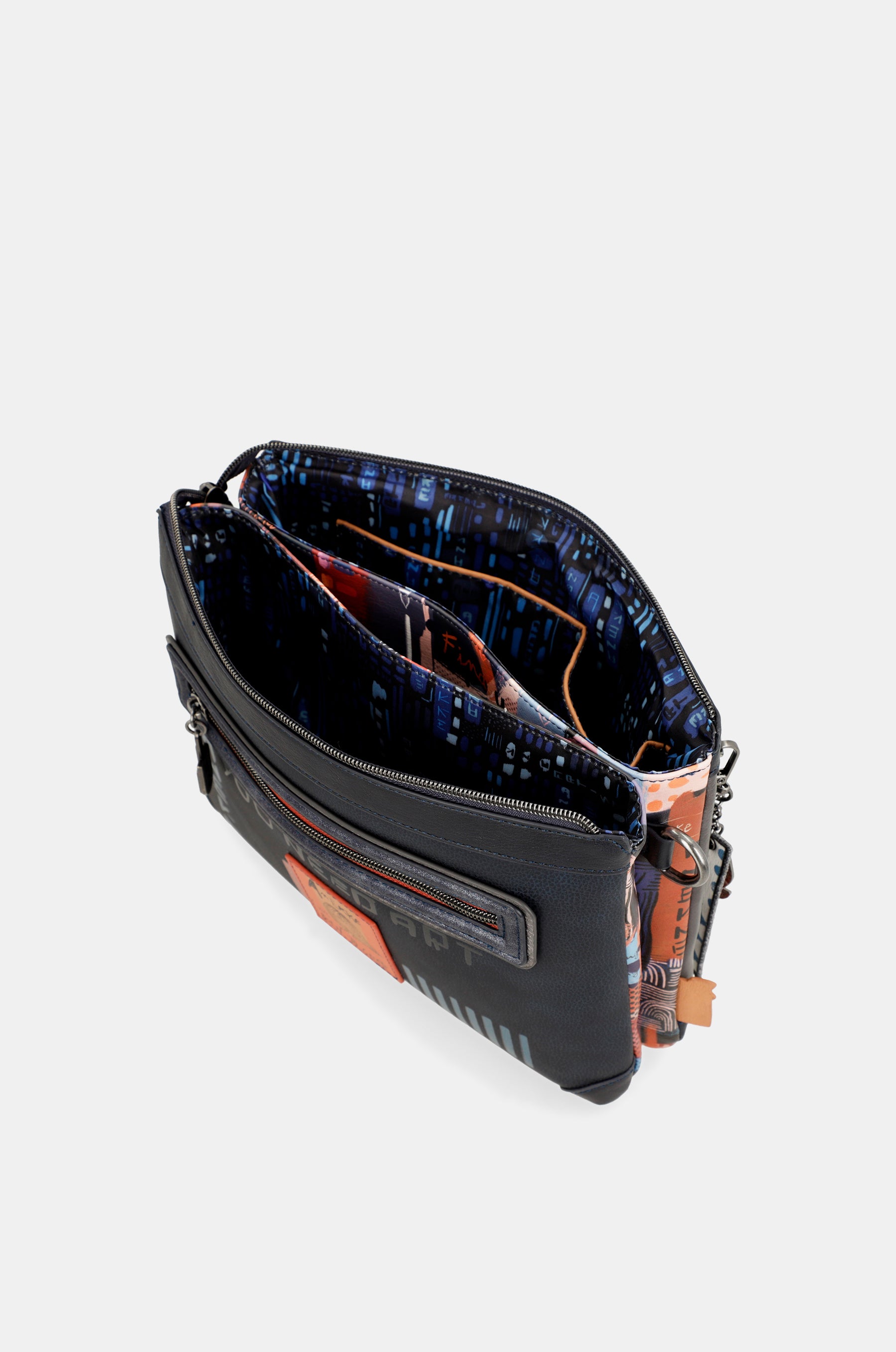 Contemporary Schultertasche mit 2 Fächern