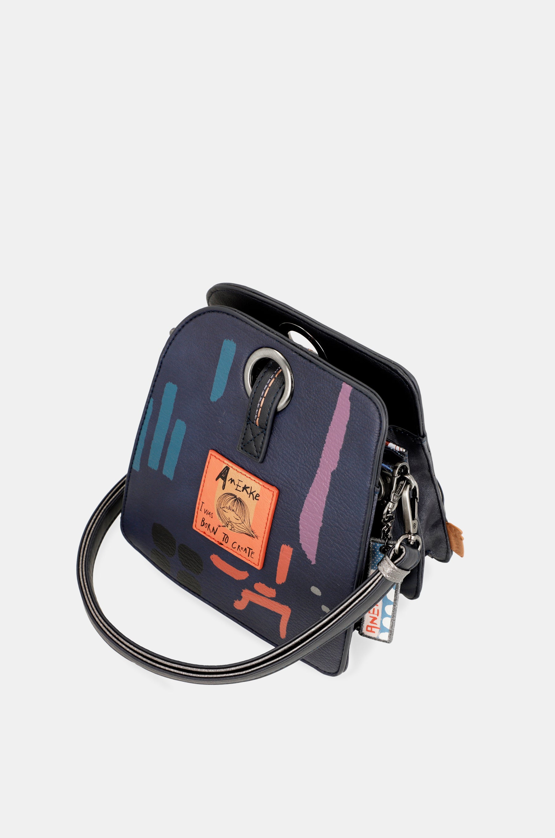 Contemporary geometrische Schultertasche mit 3 Fächern