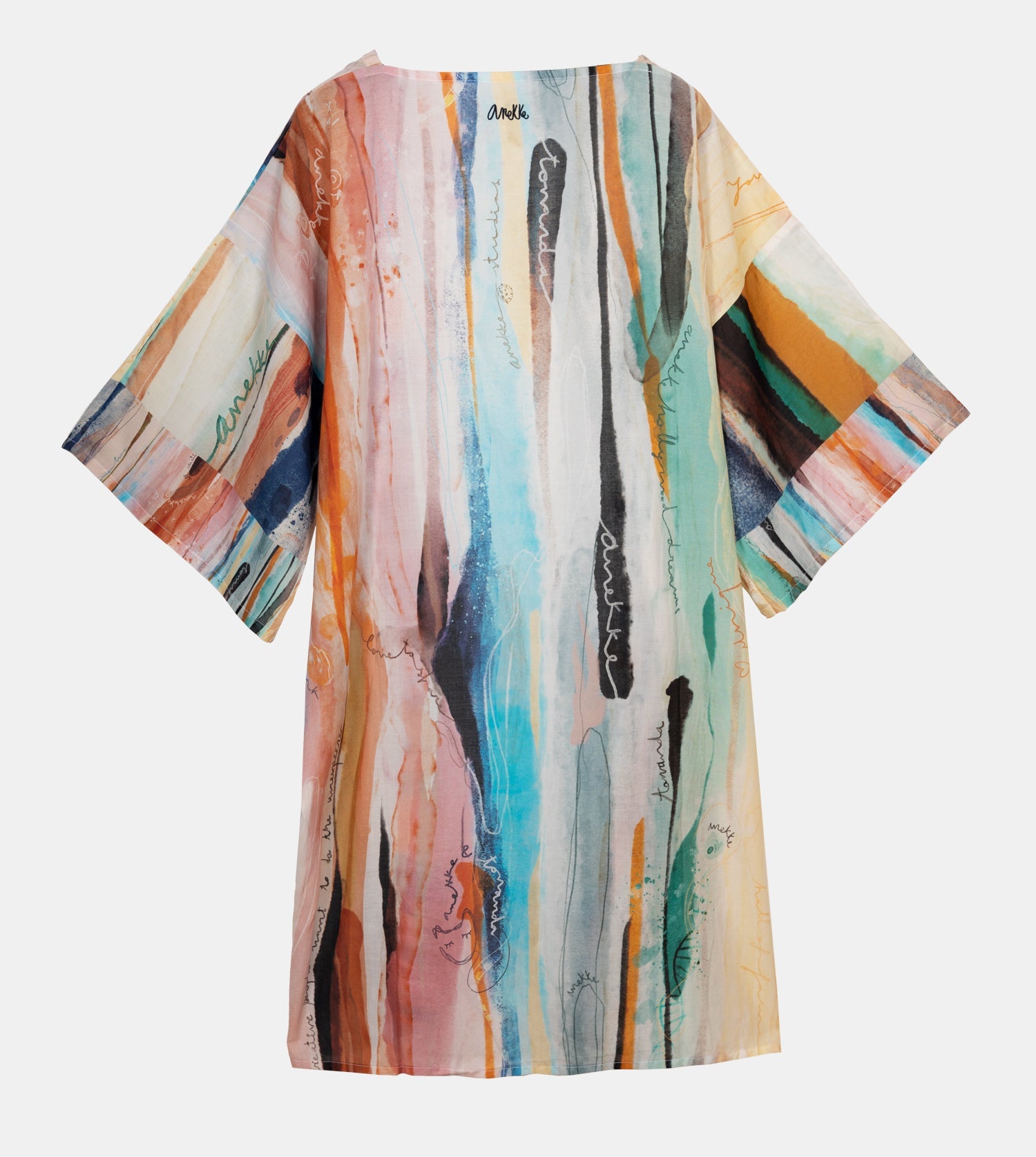 Langer Kimono mit Studio-Print