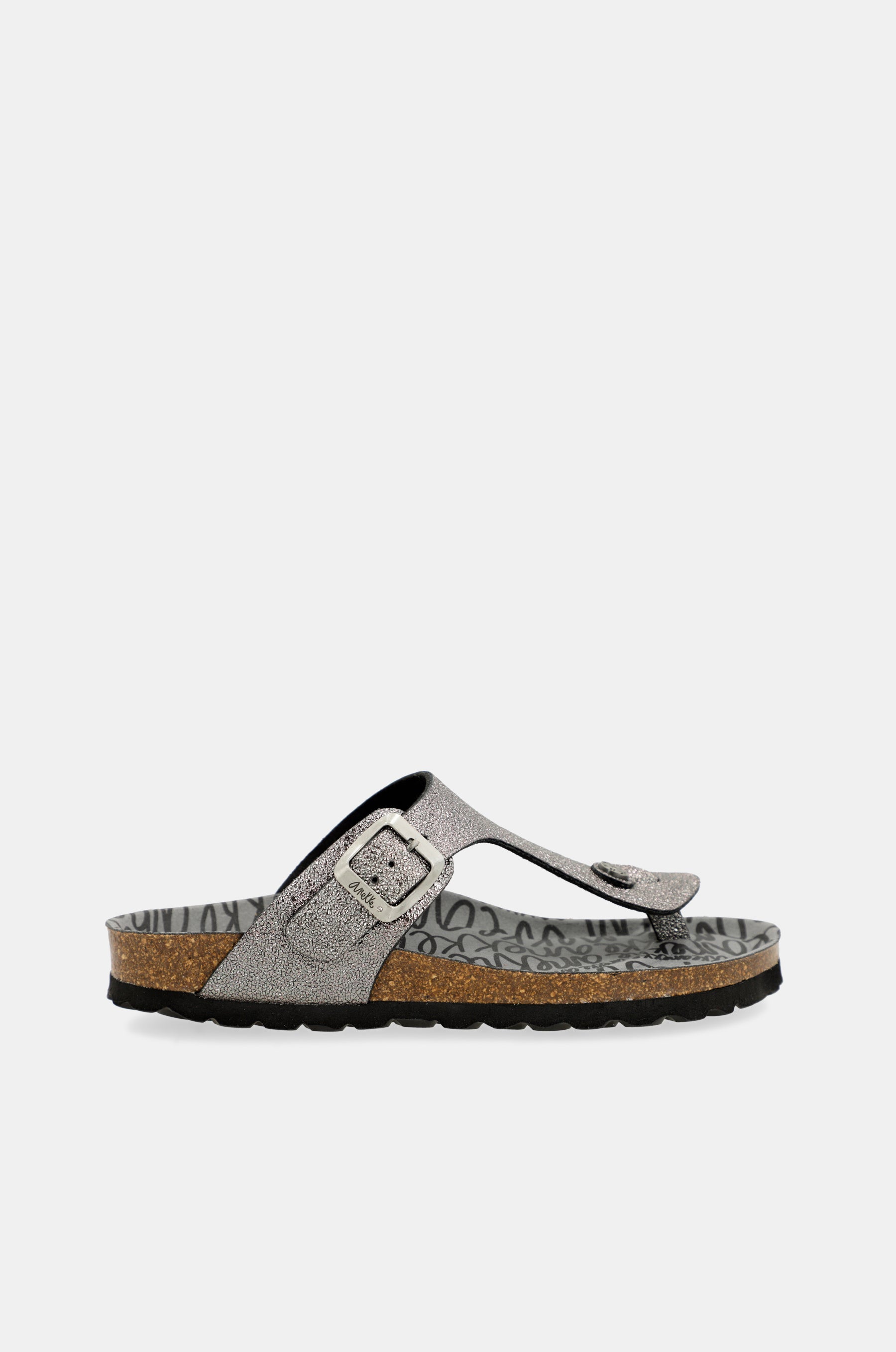 Silberne Bio-Sandalen für Damen