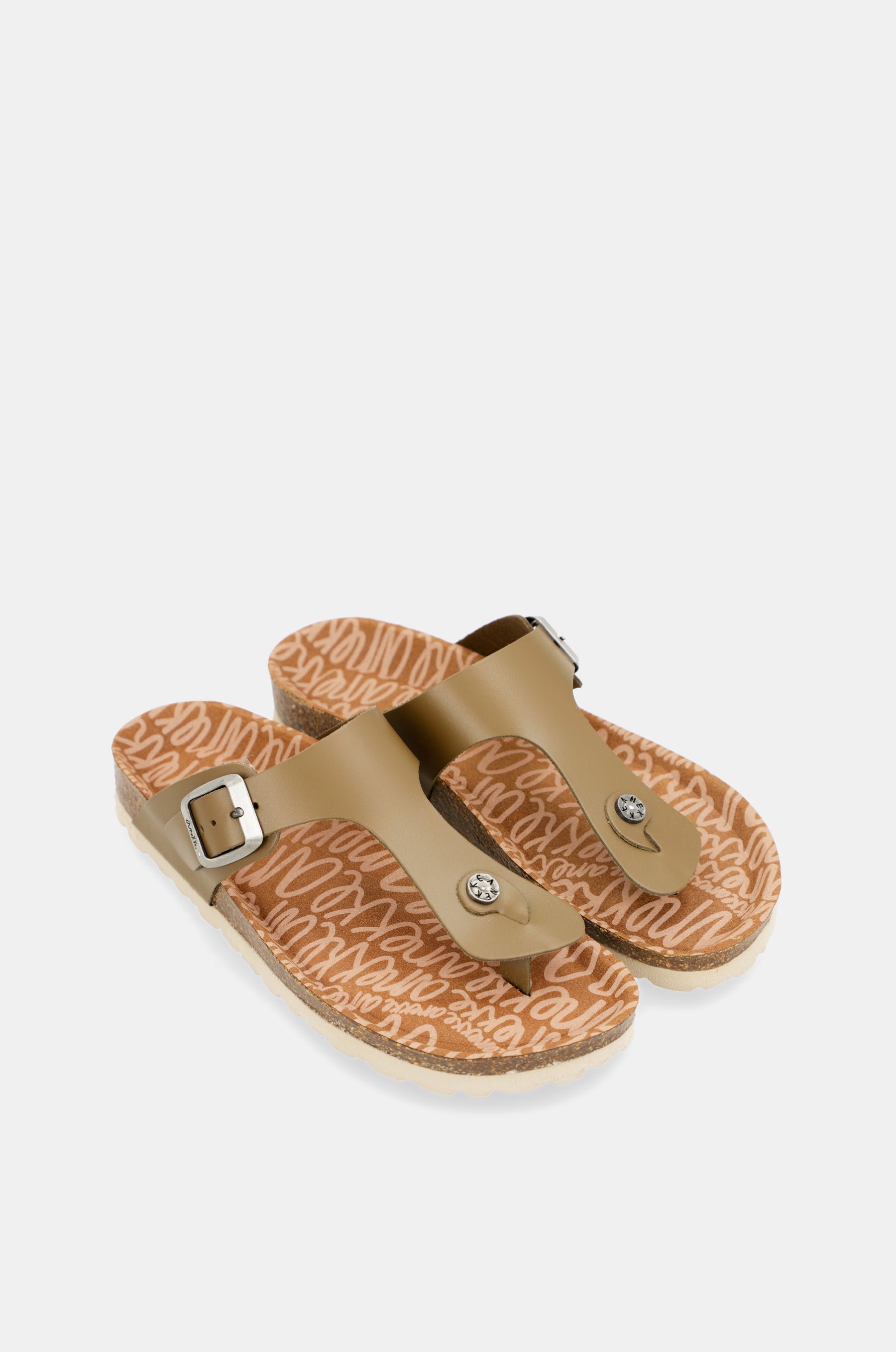 Grüne Bio-Sandalen für Damen