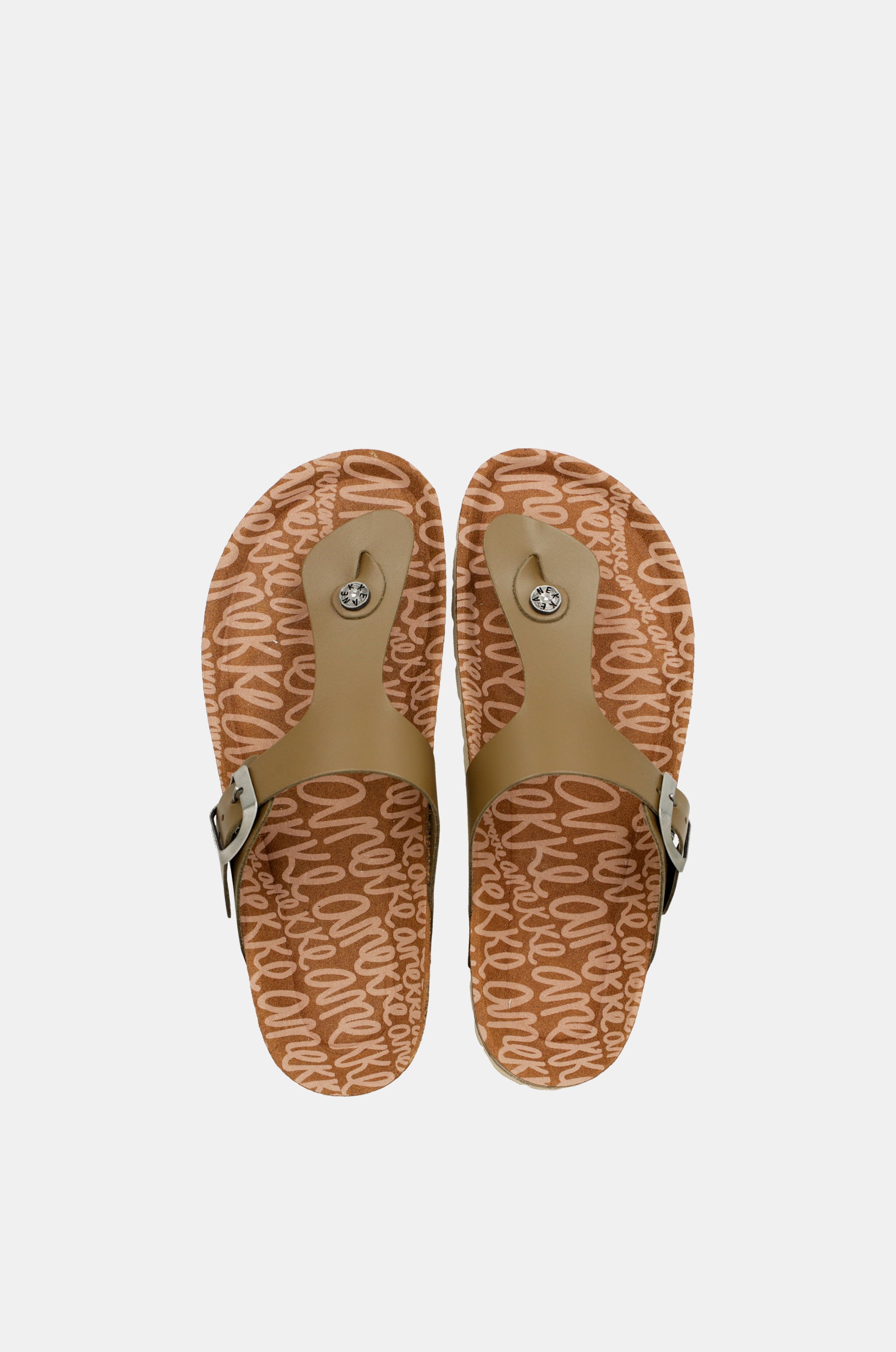 Grüne Bio-Sandalen für Damen