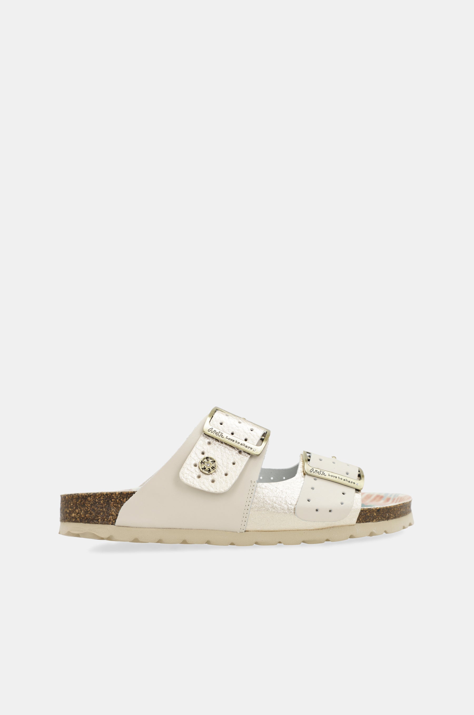Goldene Bio-Sandalen für Damen
