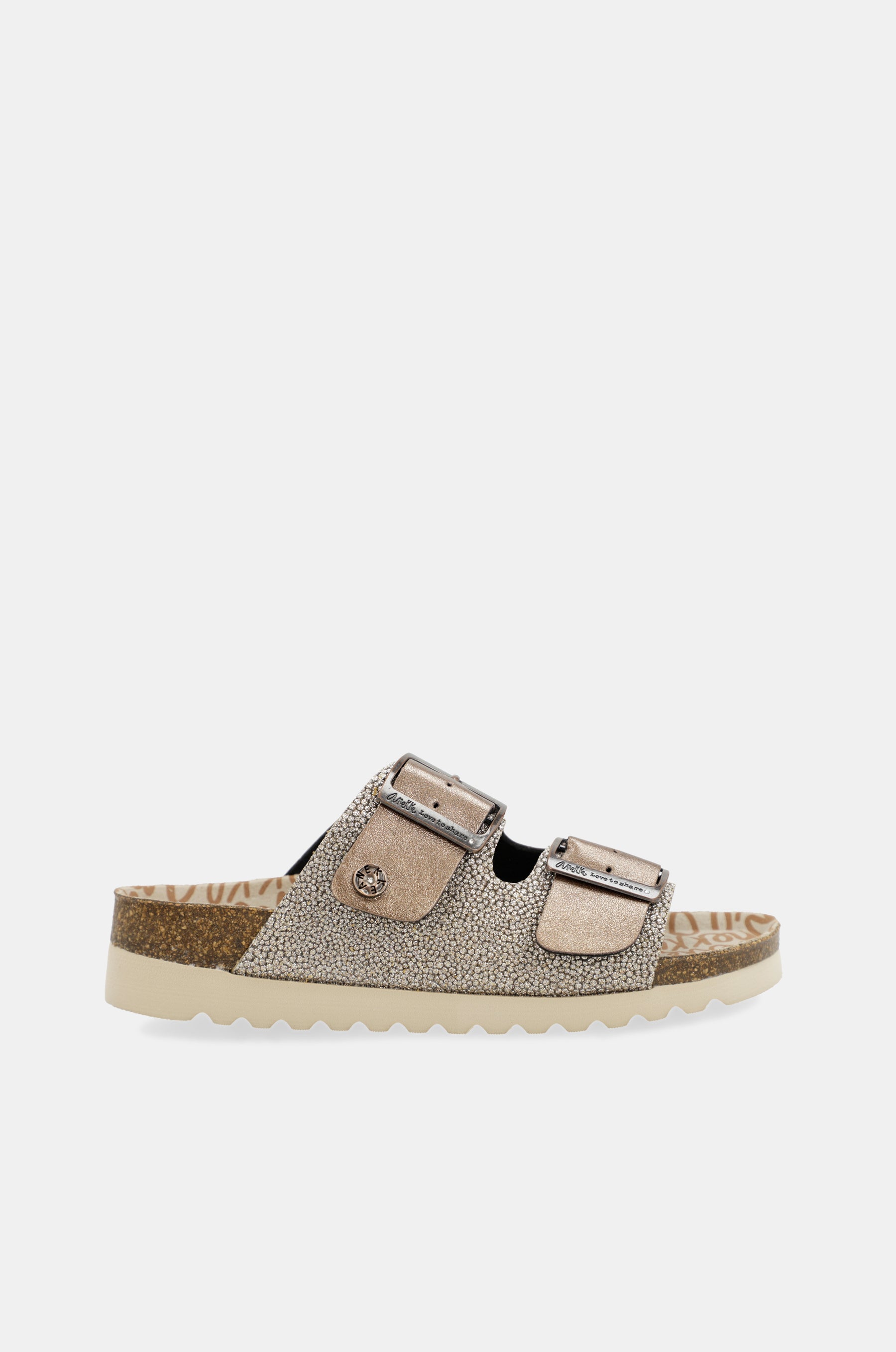 Bronzefarbene Bio-Sandalen für Damen