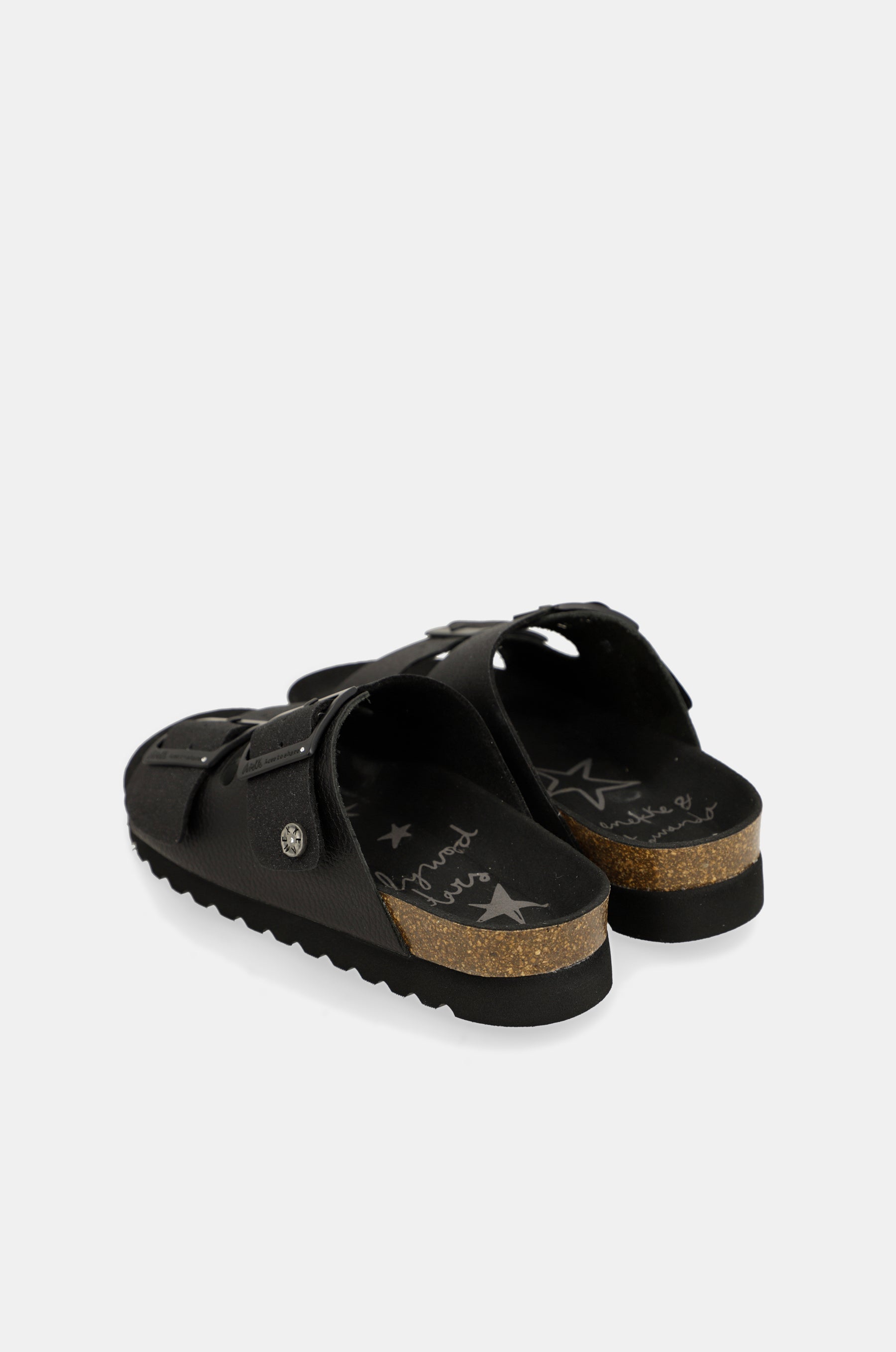 Schwarze Bio-Sandalen für Damen