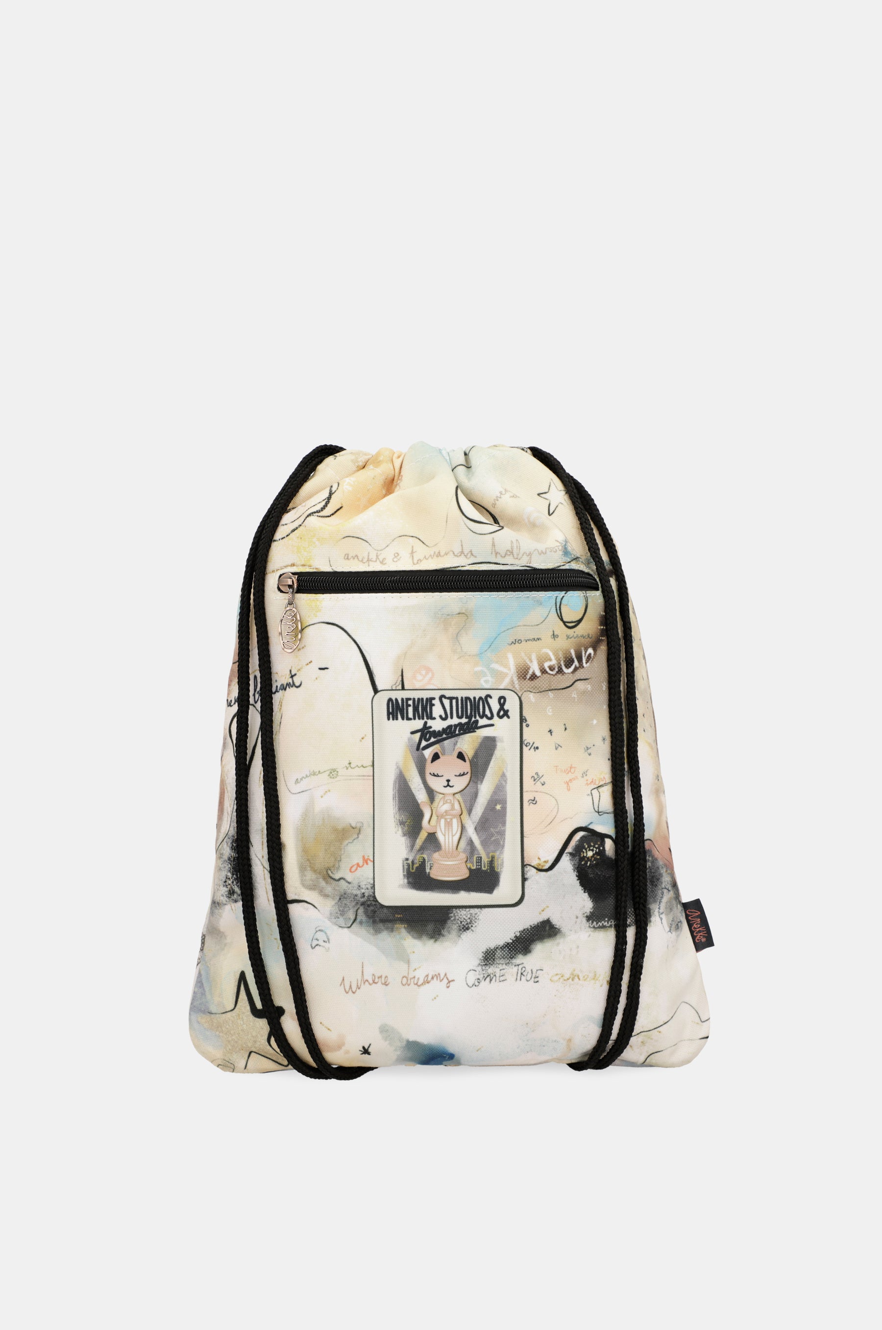 Hollywood -Rucksack aus Stoff mit Kordelzug