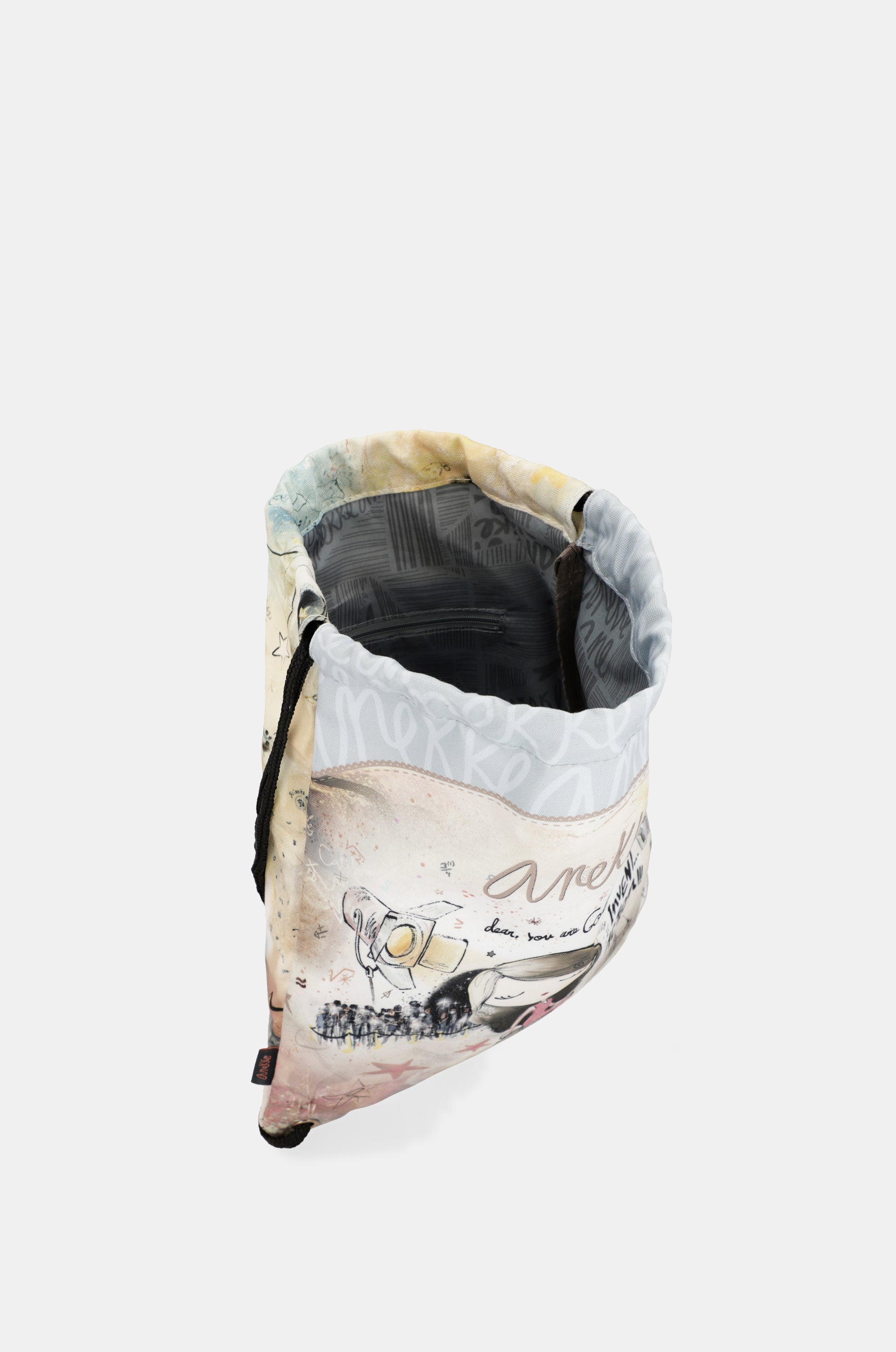 Hollywood -Rucksack aus Stoff mit Kordelzug
