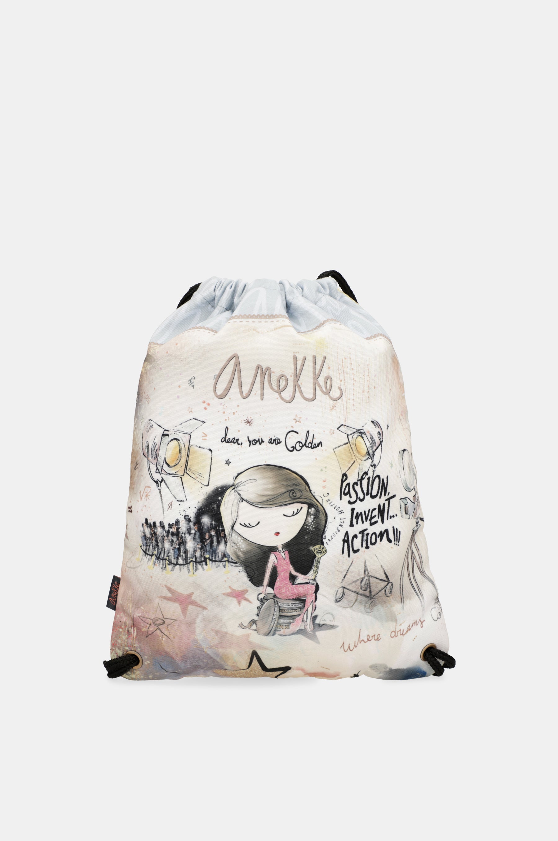 Hollywood -Rucksack aus Stoff mit Kordelzug