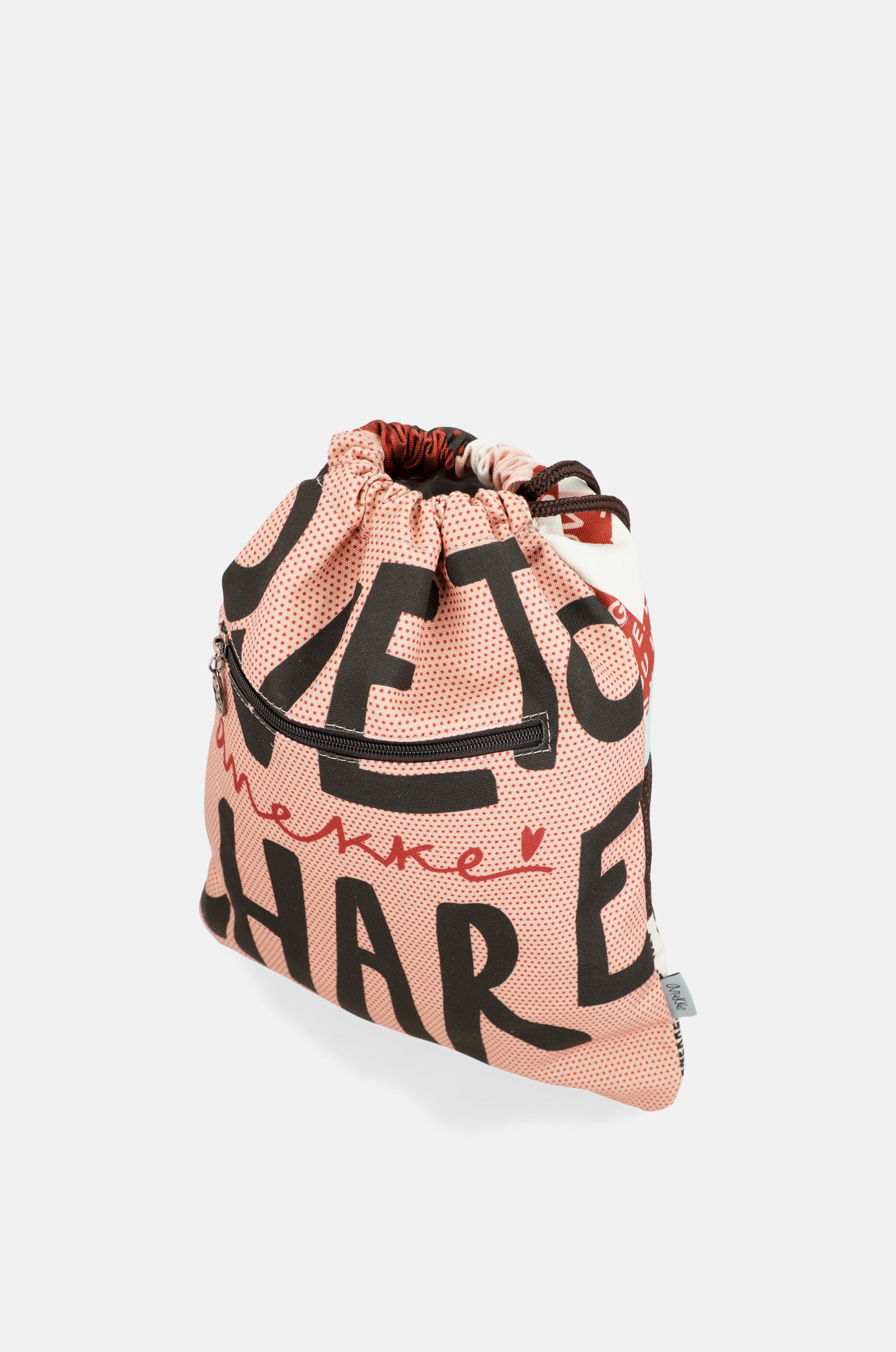 Fashion Rucksack aus Stoff mit Kordelzug