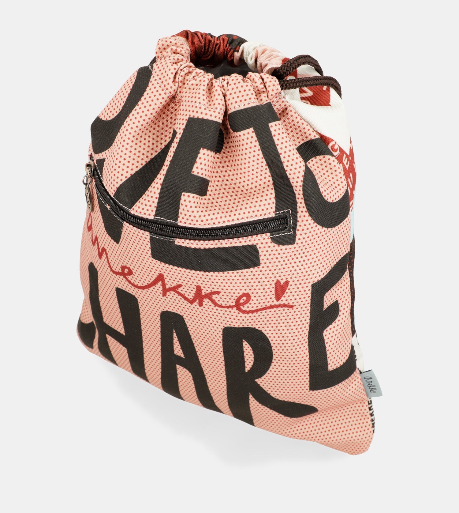Fashion Rucksack aus Stoff mit Kordelzug