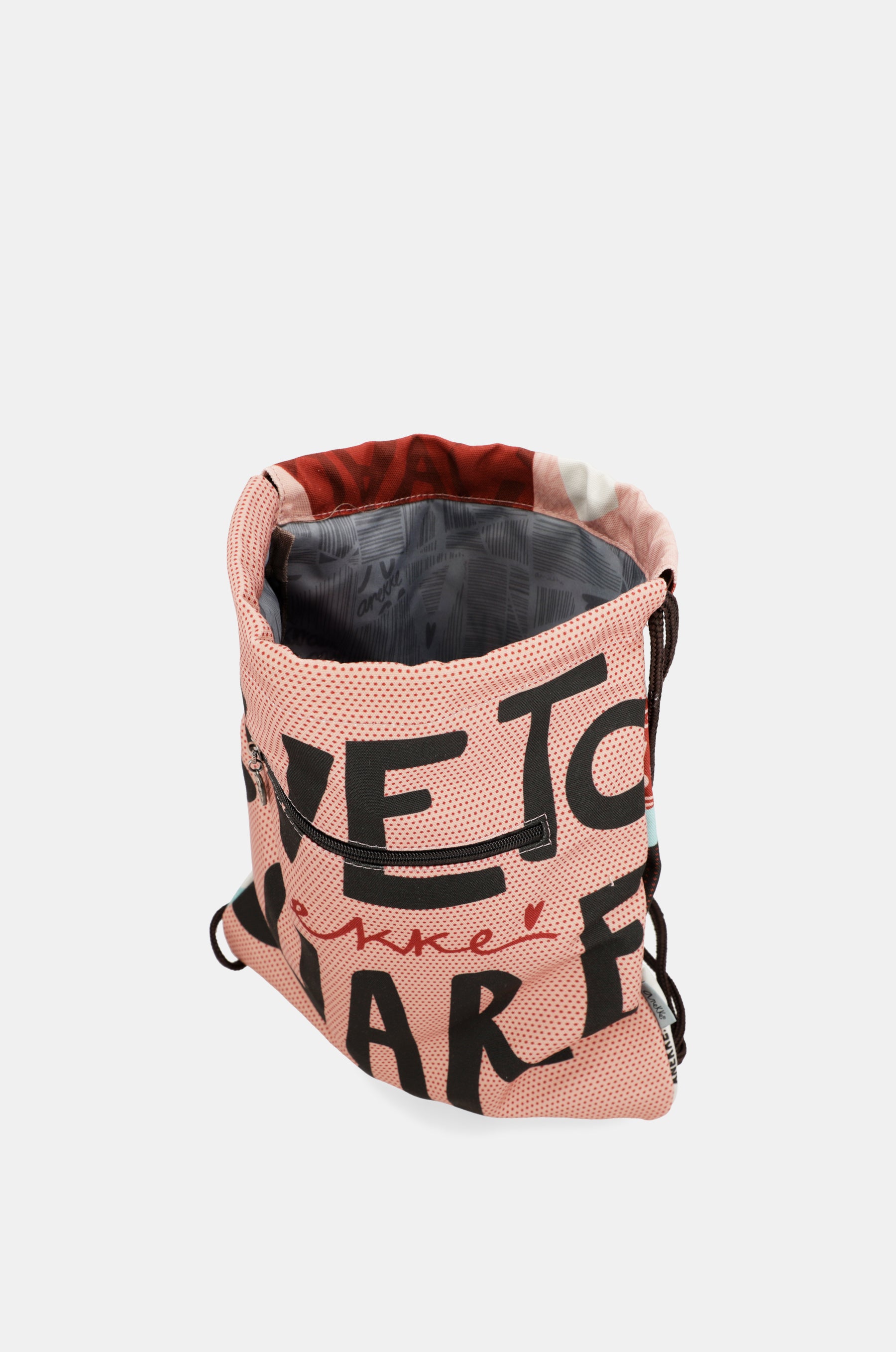 Fashion Rucksack aus Stoff mit Kordelzug