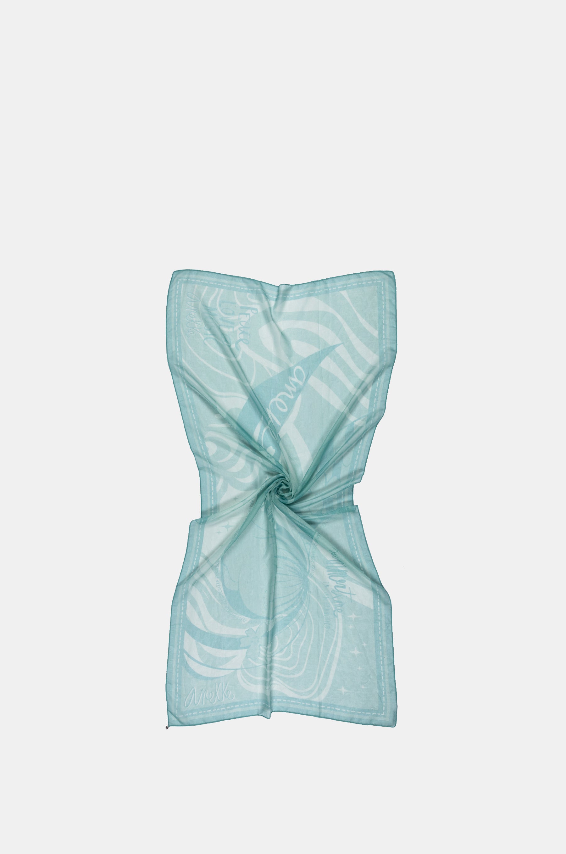 Grüner Schal Peace & Love