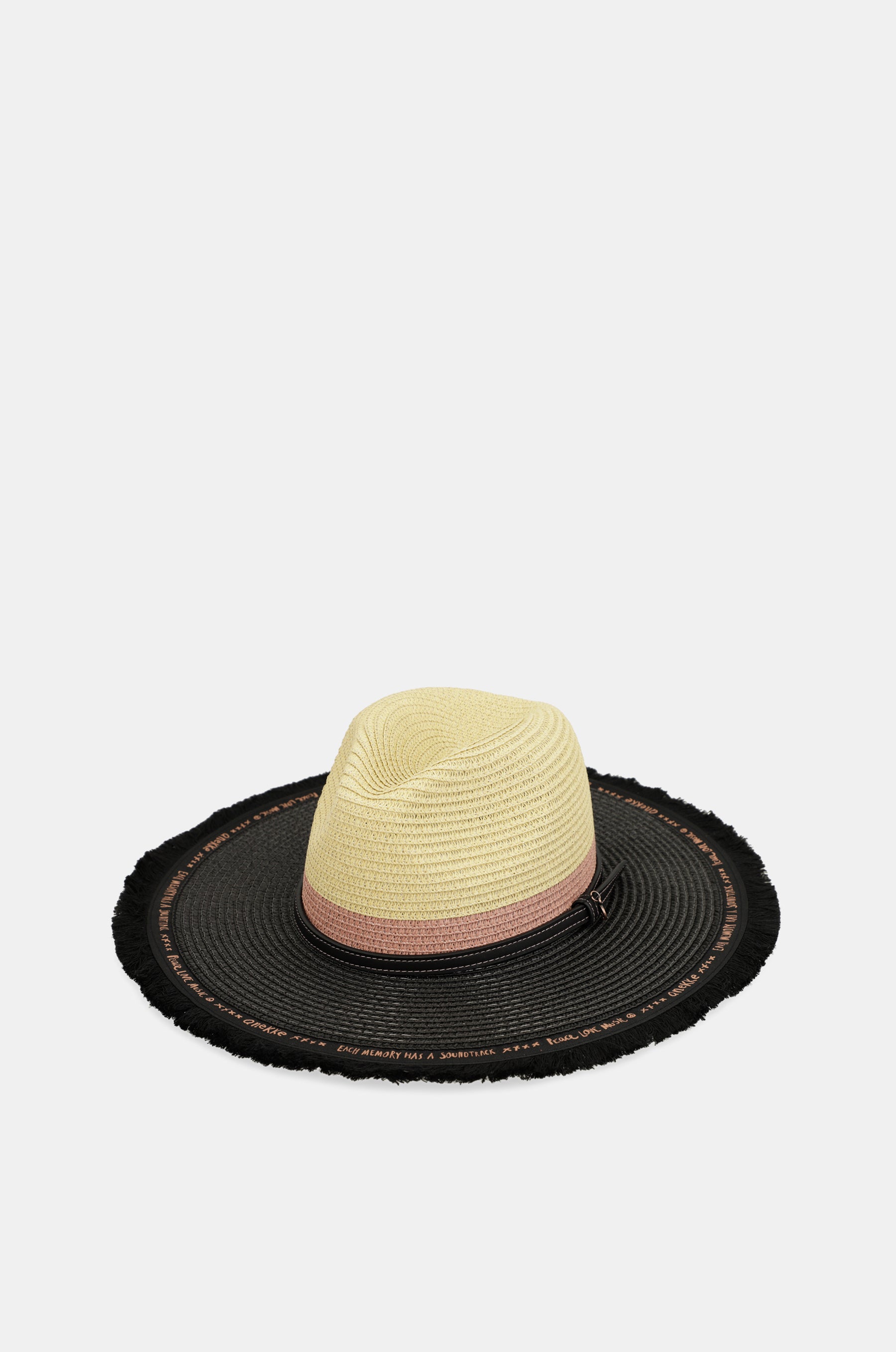 Sombrero rafia combinado