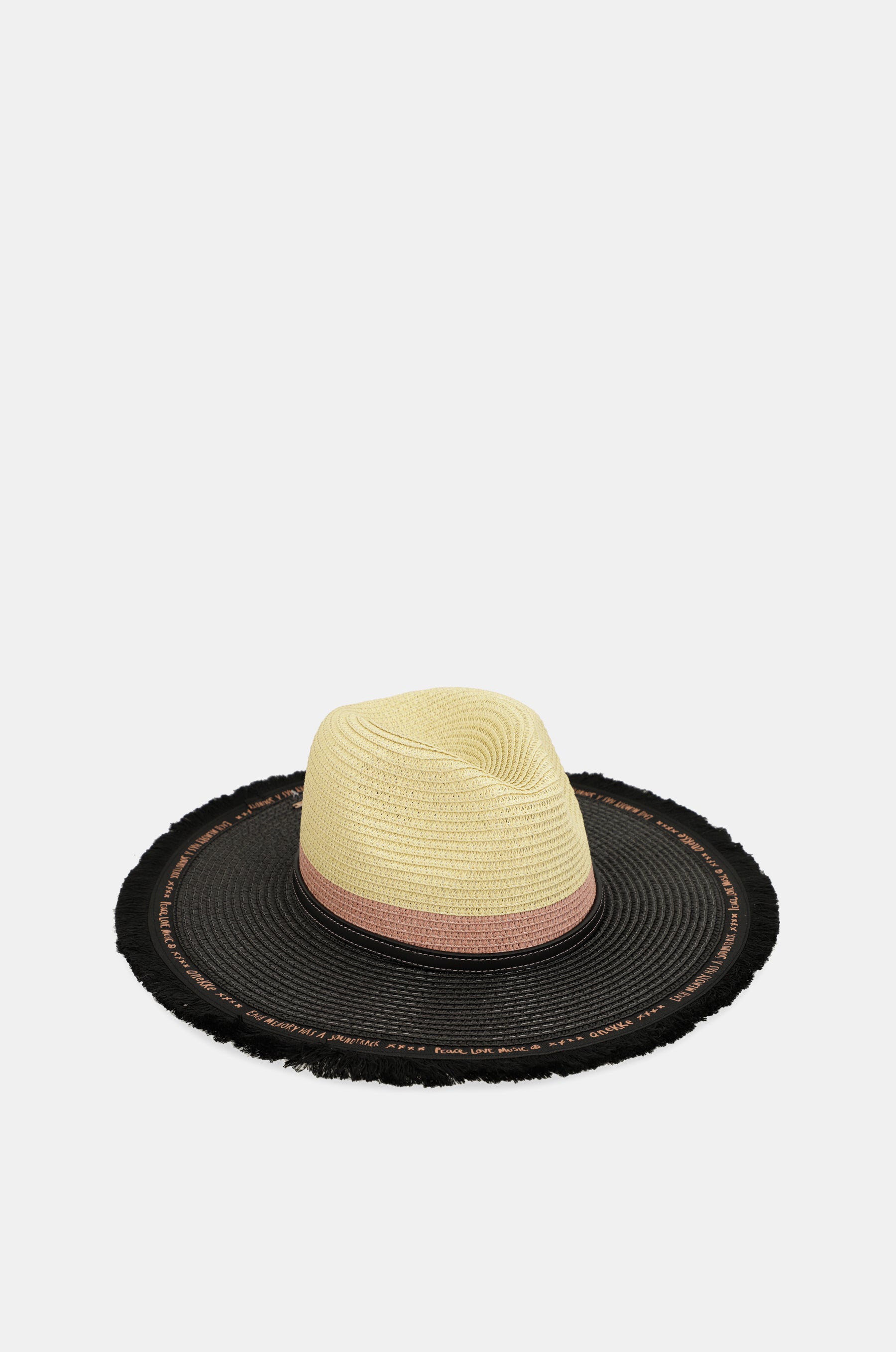 Sombrero rafia combinado