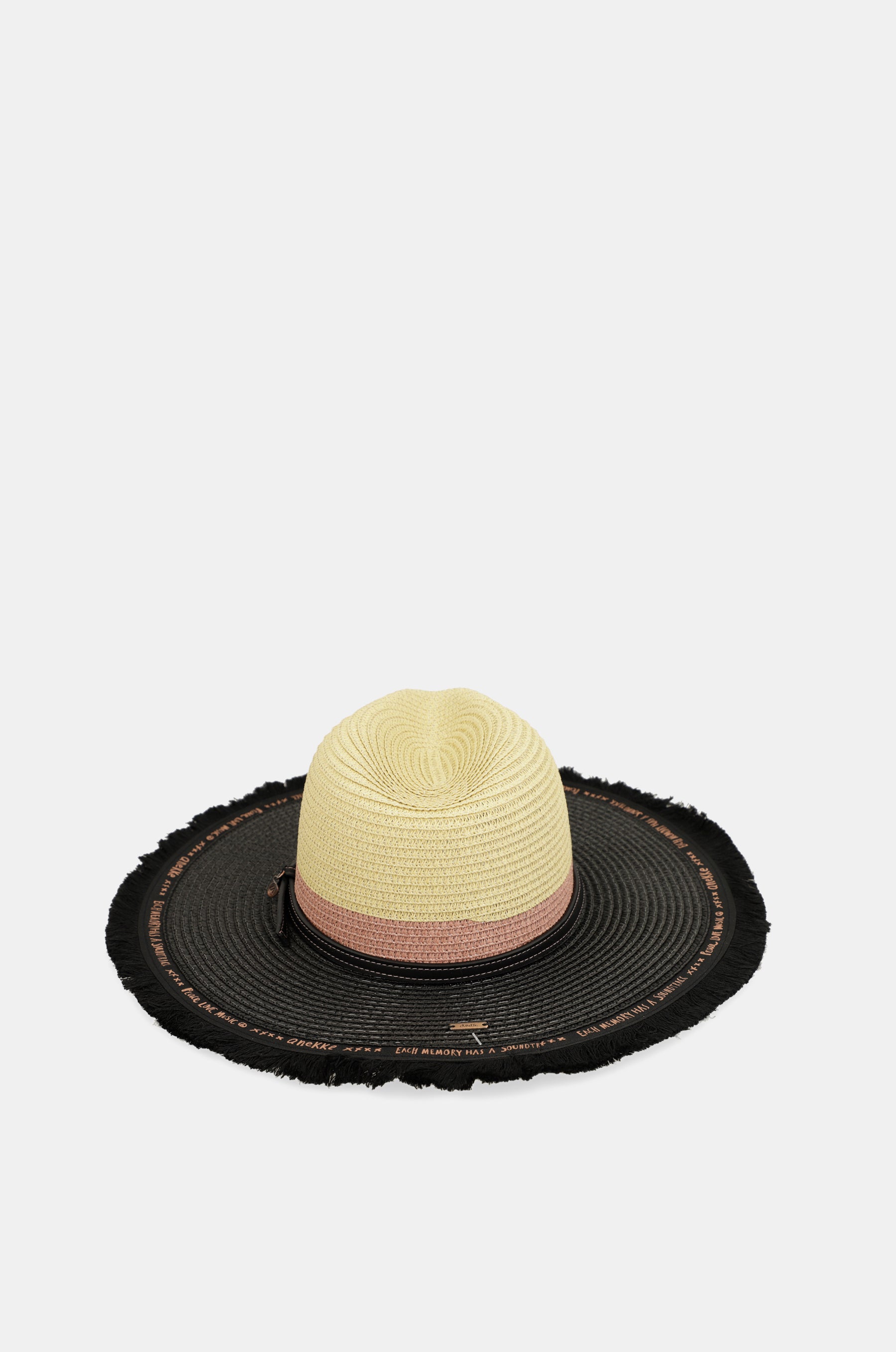 Sombrero rafia combinado