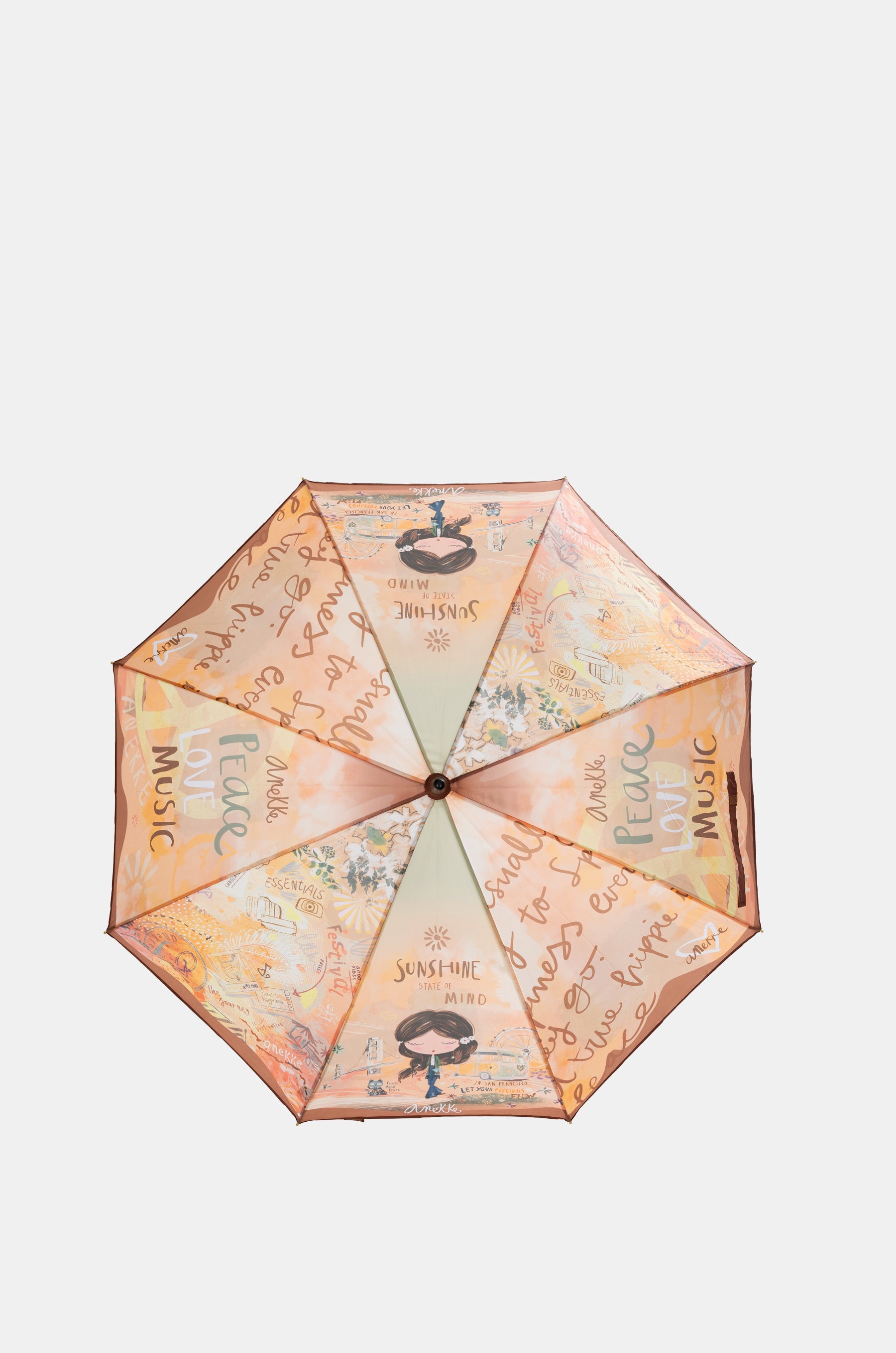 Peace & Love Langer Regenschirm