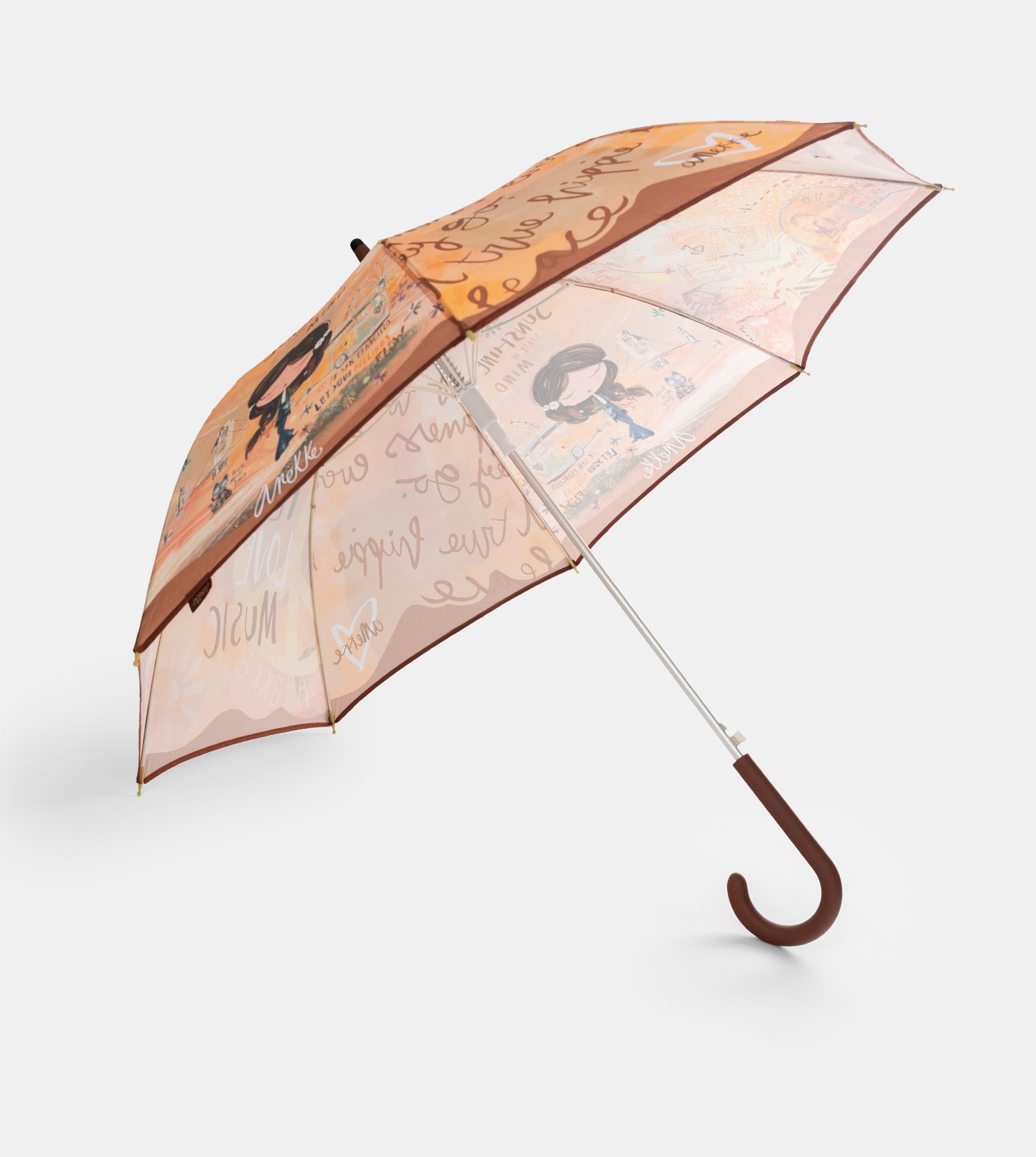 Peace & Love Langer Regenschirm