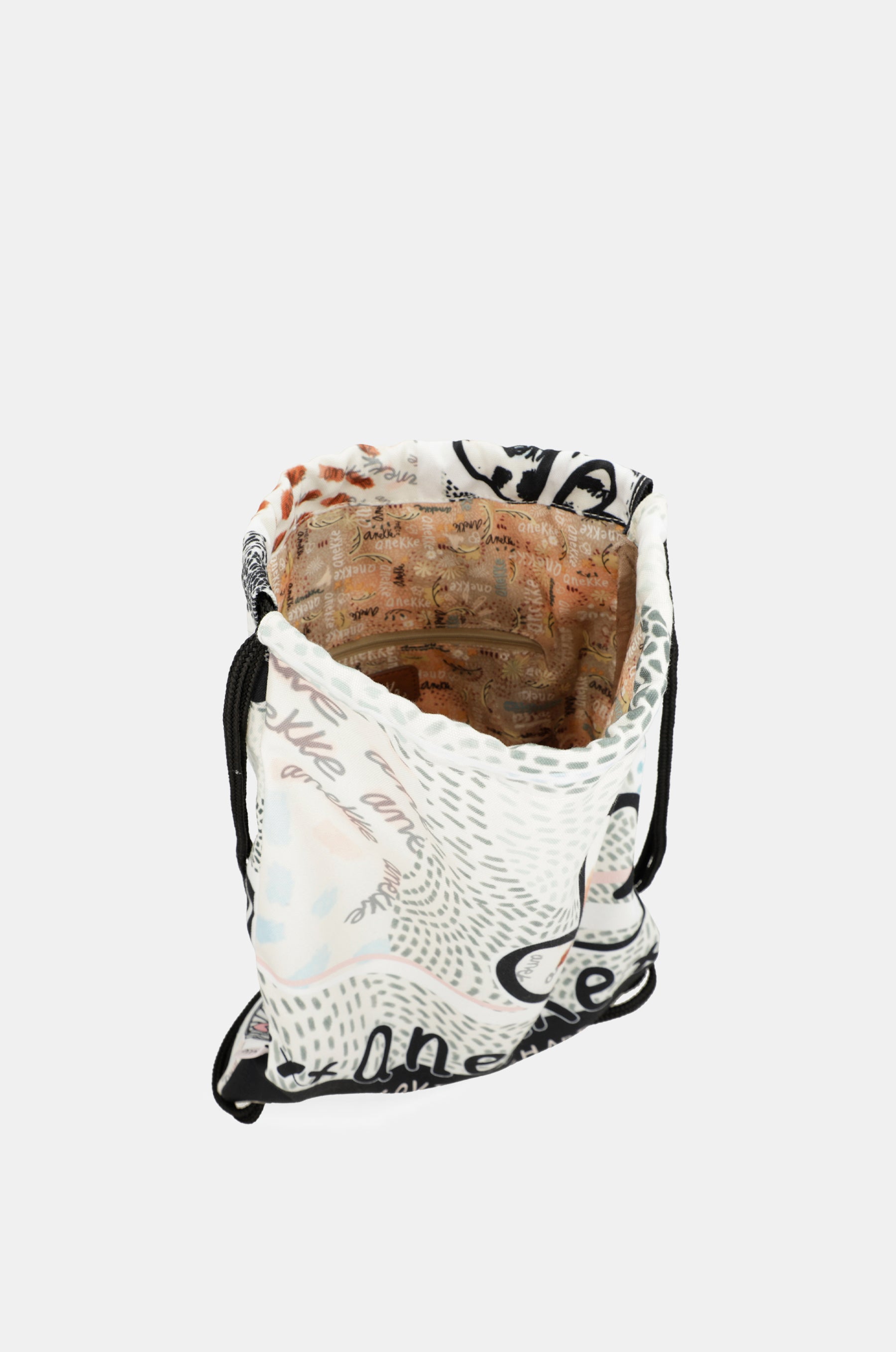 Rucksack aus Stoff im Sixties-Stil mit Kordelzug