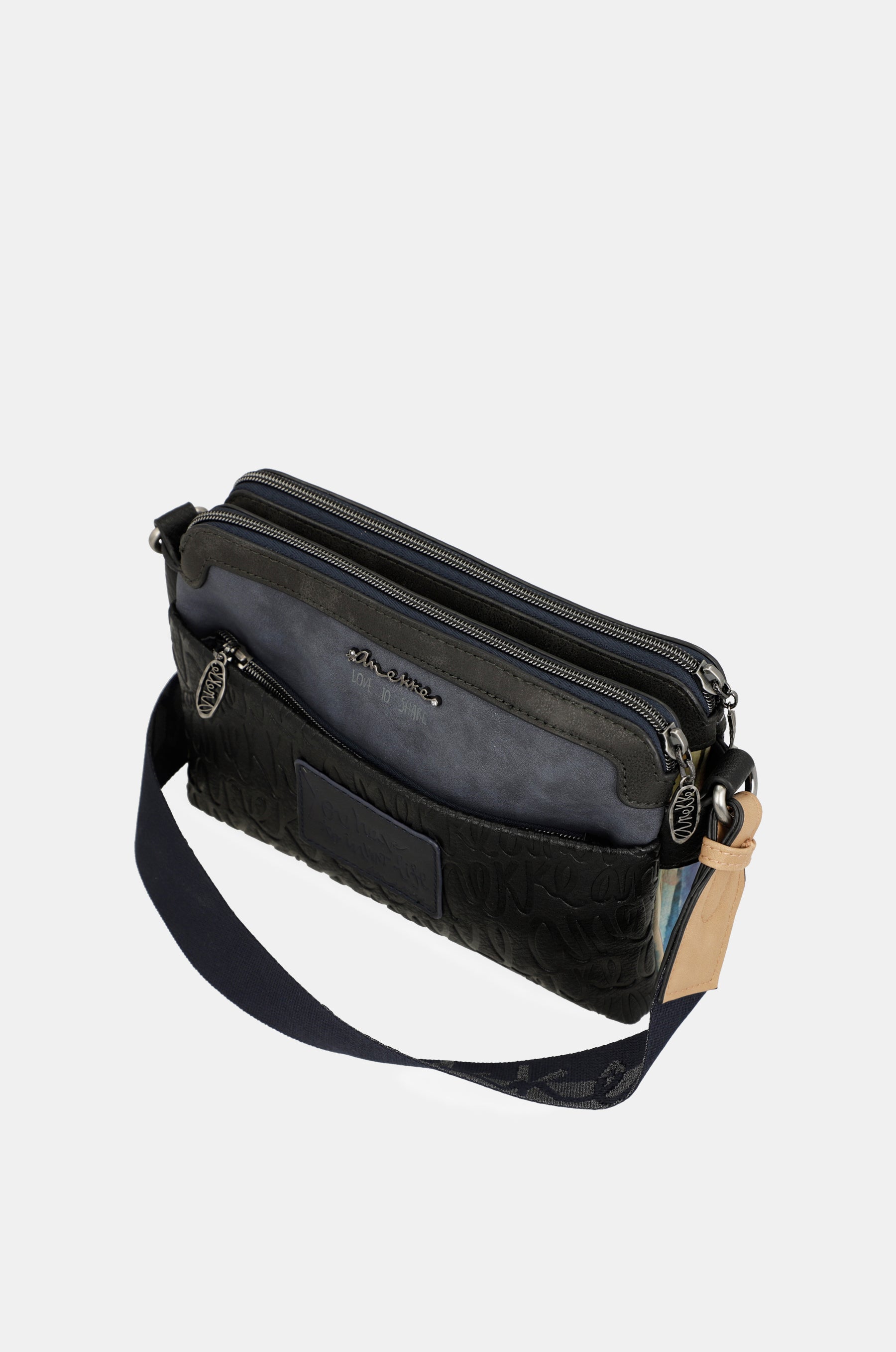 Studio – Umhängetasche mit 2 Fächern in Marineblau