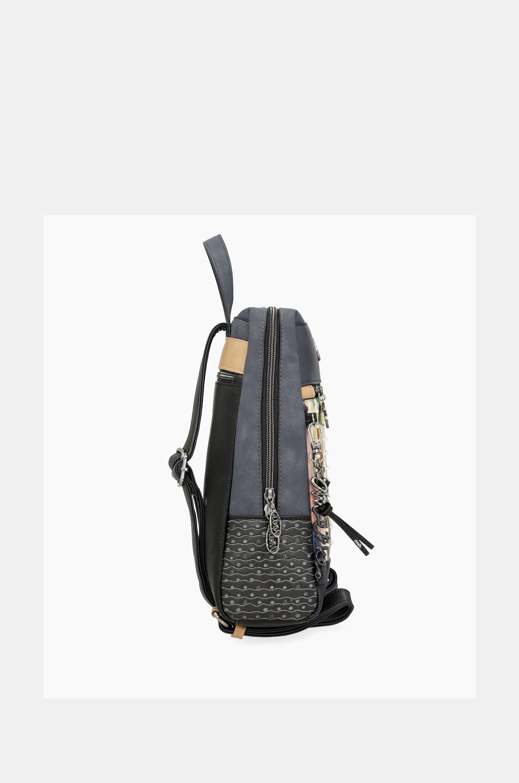 Studio Rucksack mit Perlen in Marineblau