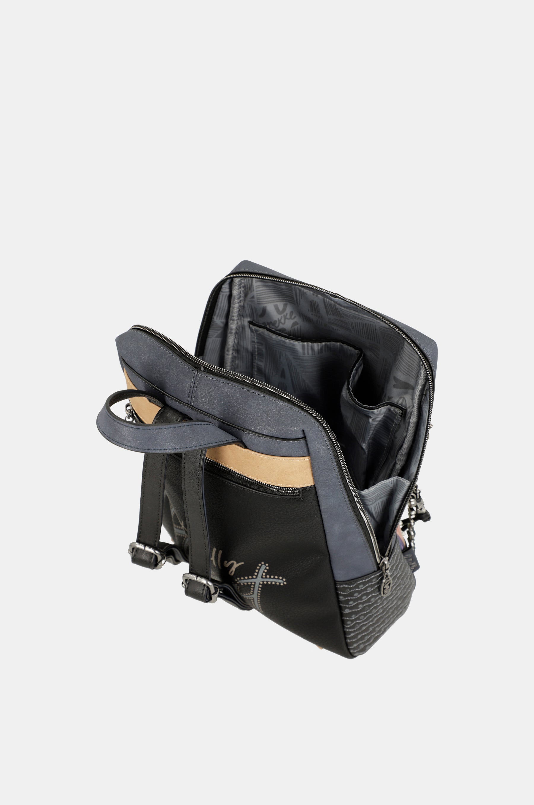 Studio Rucksack mit Perlen in Marineblau