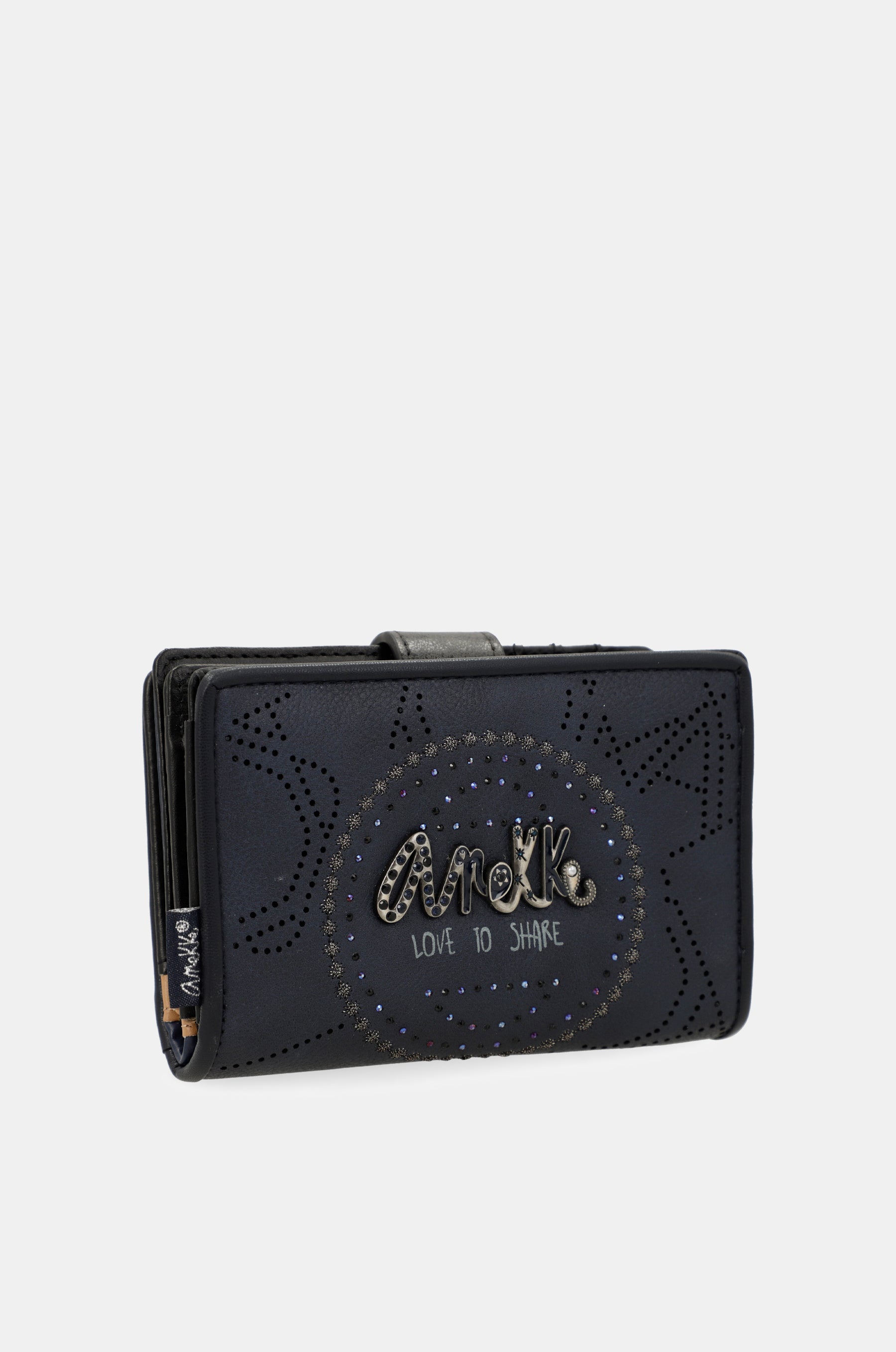 Kleines RFID-Portemonnaie Studio in Marineblau