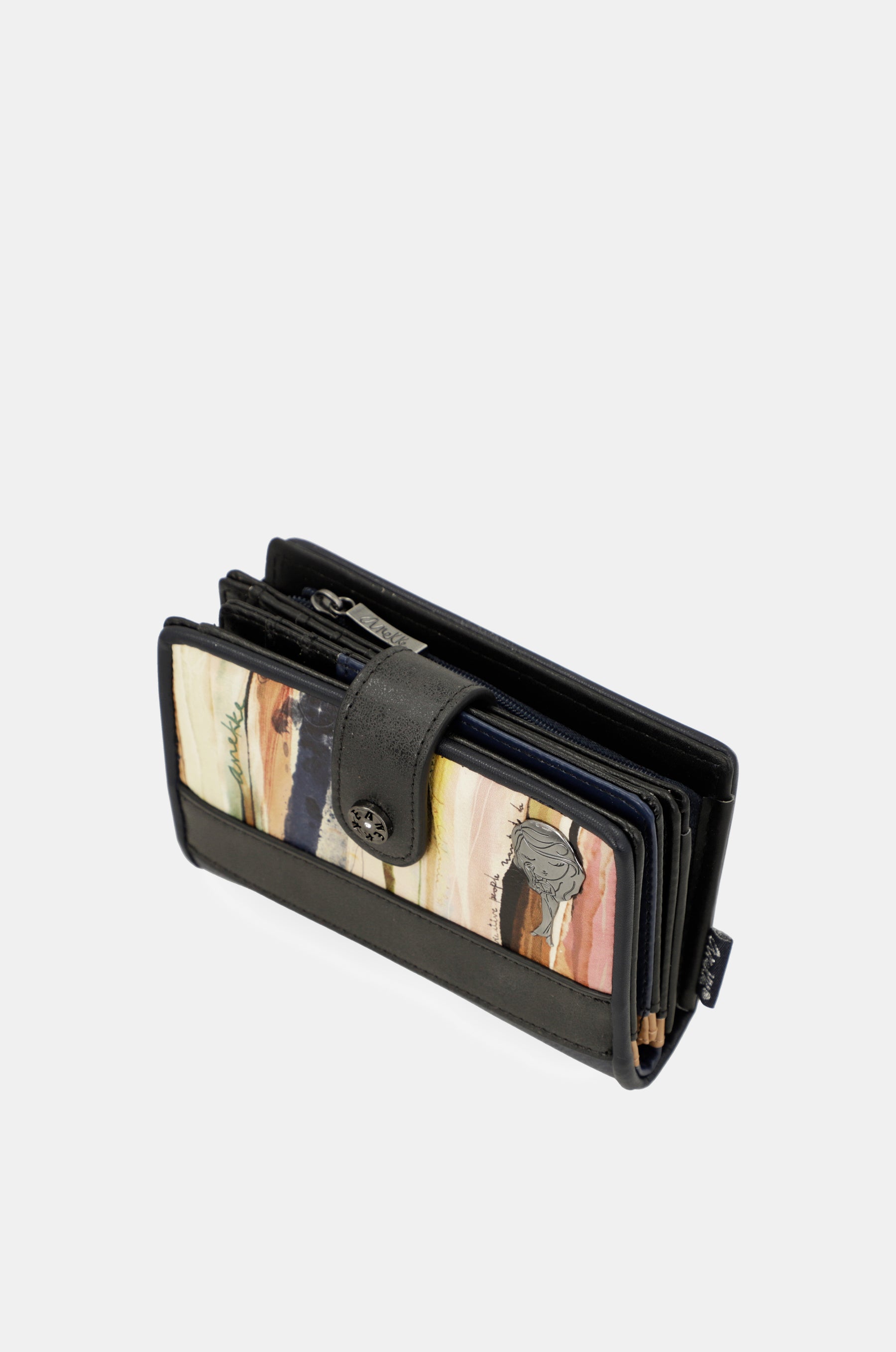 Kleines RFID-Portemonnaie Studio in Marineblau
