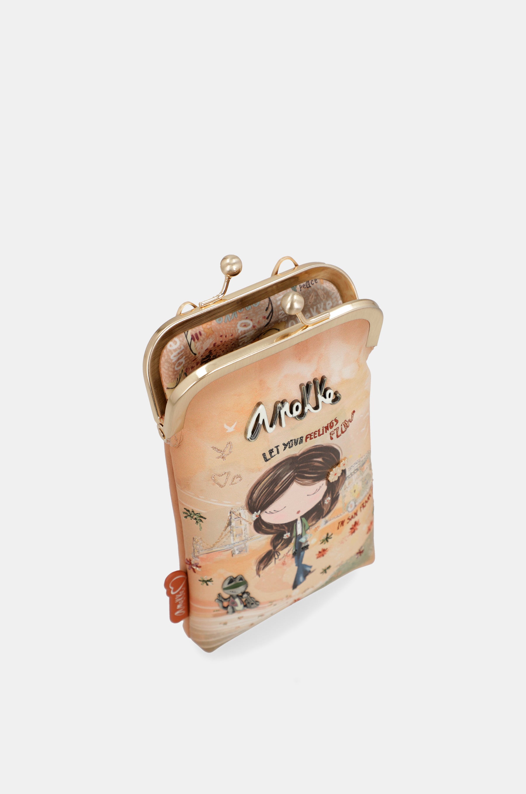 Peace & Love – 3-in-1-RFID-Geldbörse in Kamel