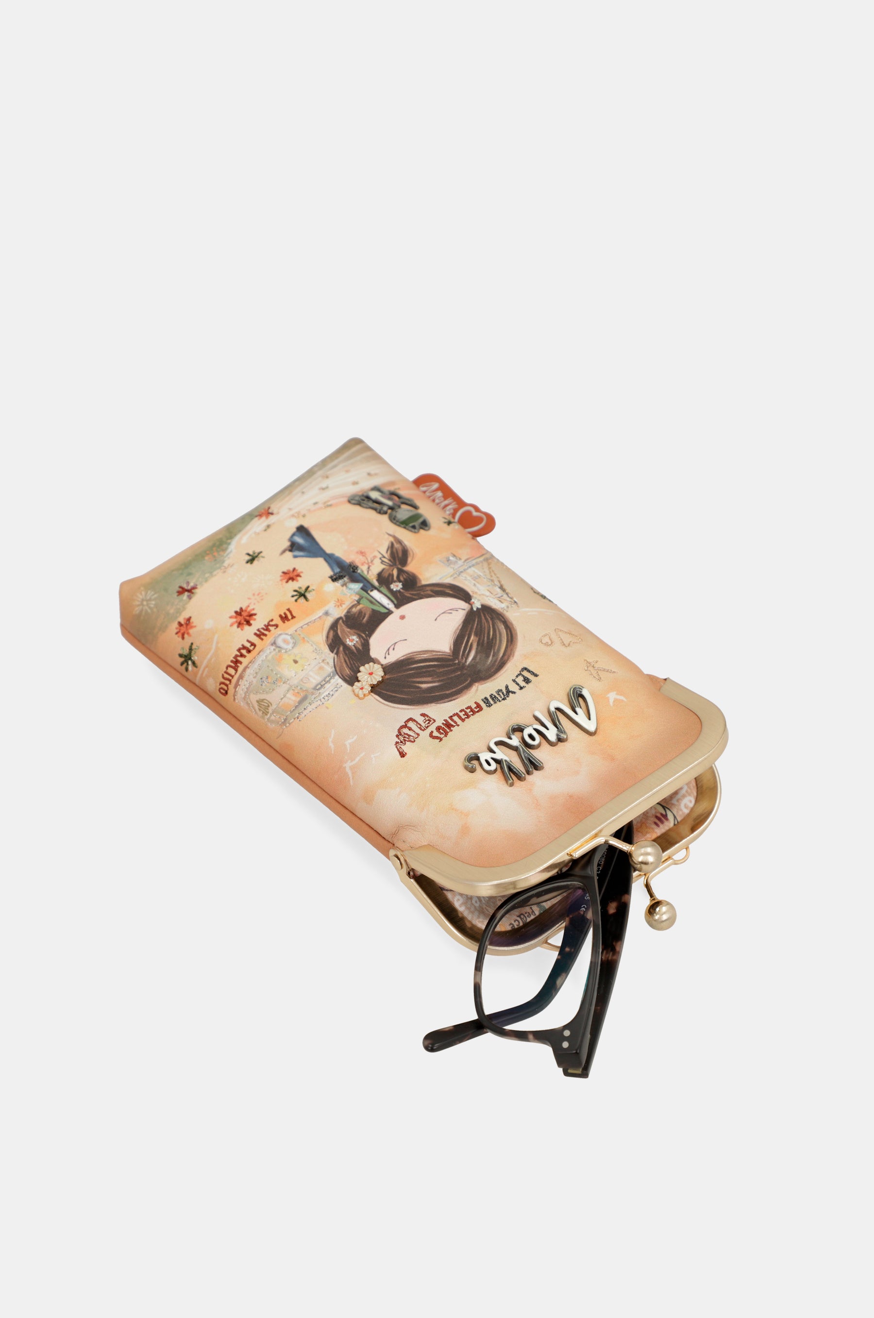 Peace & Love – 3-in-1-RFID-Geldbörse in Kamel