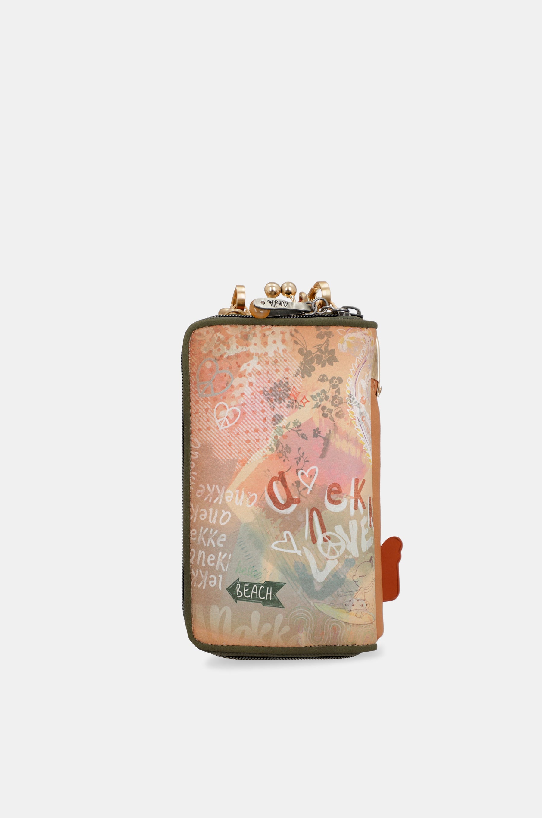 Peace & Love – 3-in-1-RFID-Geldbörse in Kamel