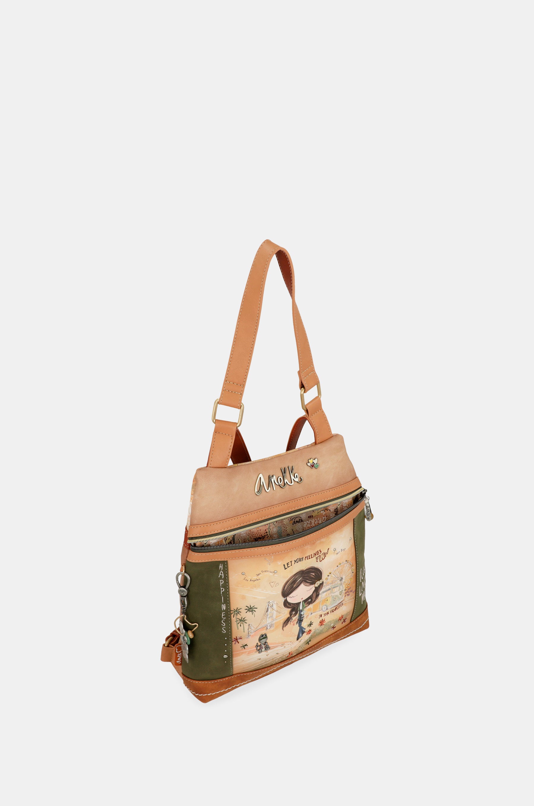 Anekke Peace & Love Kamel Anti-Diebstahl-Rucksack