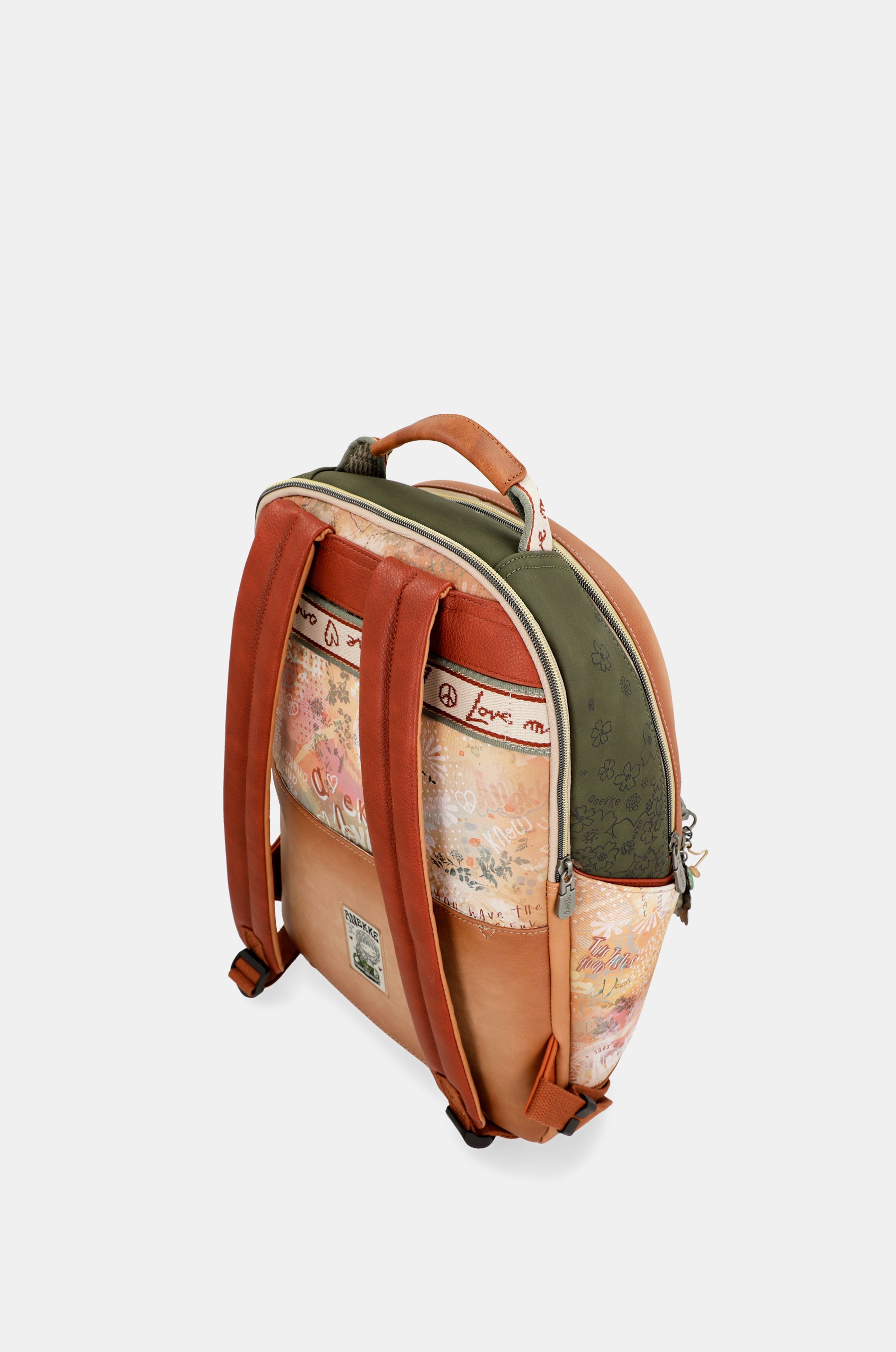 Peace & Love – Schulrucksack in Kamel