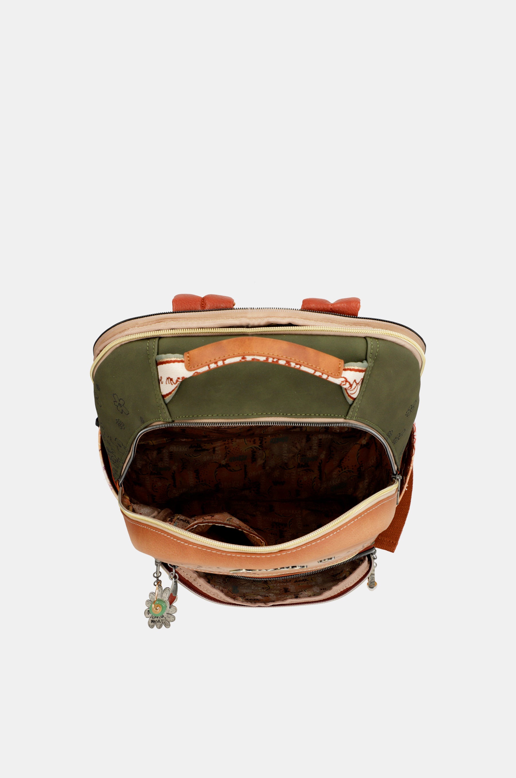 Peace & Love – Schulrucksack in Kamel