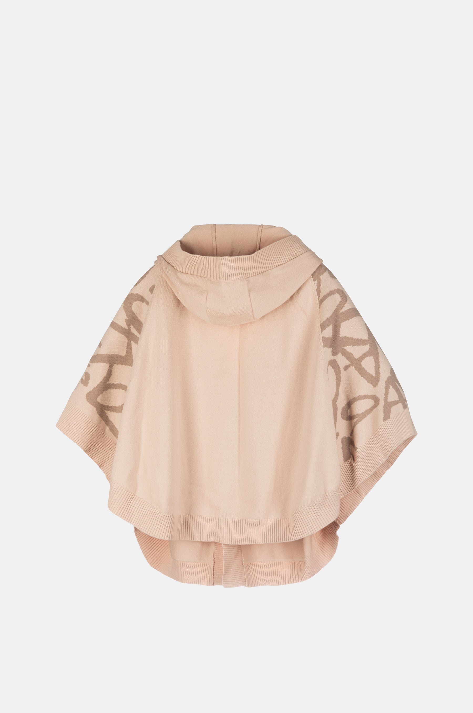 Beige Jacke im Poncho-Stil