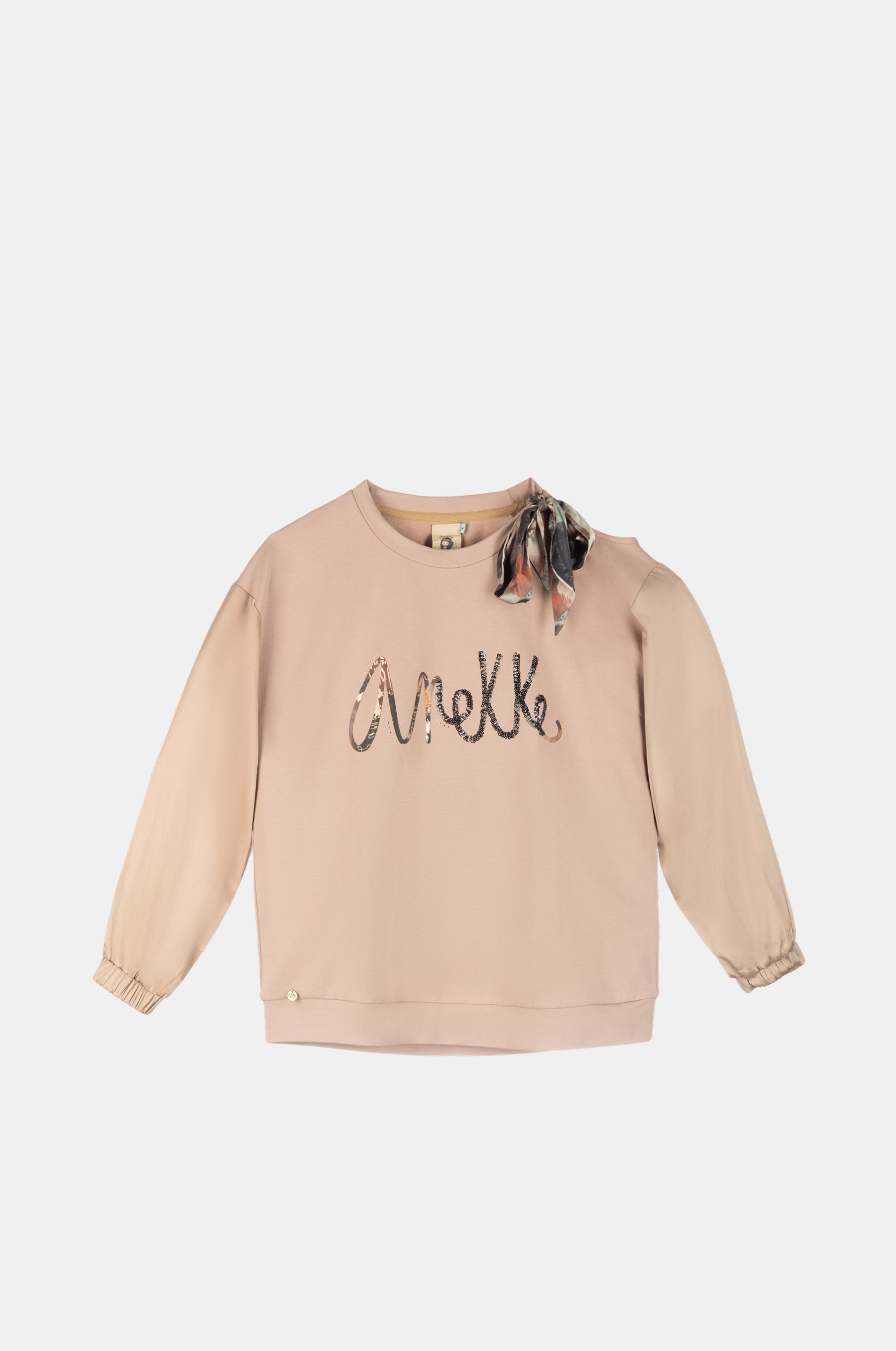 Beiges Sweatshirt mit Cut-outs