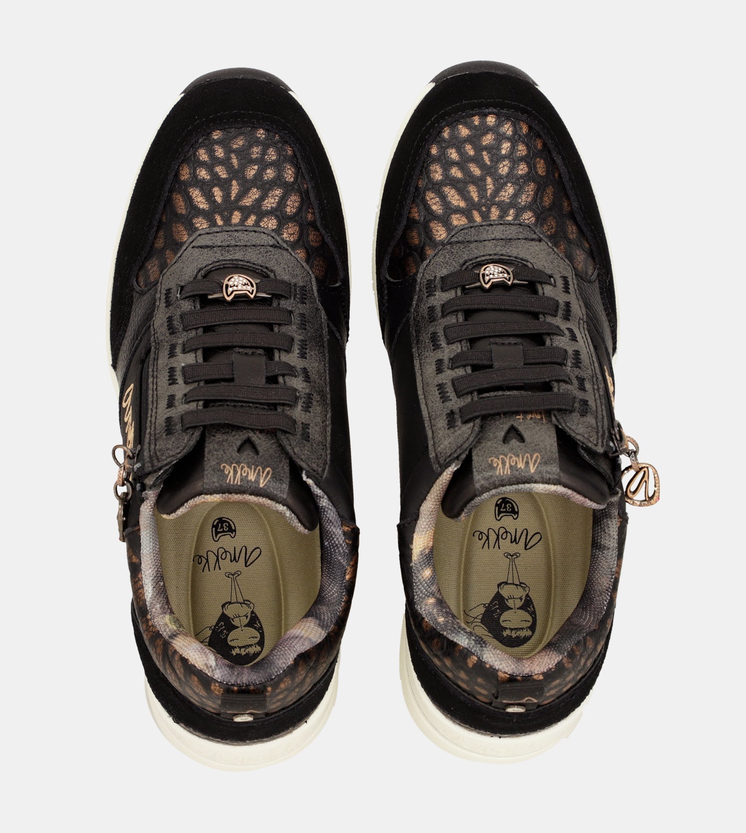 Schwarze Sneakers mit Keilabsatz von Dreams