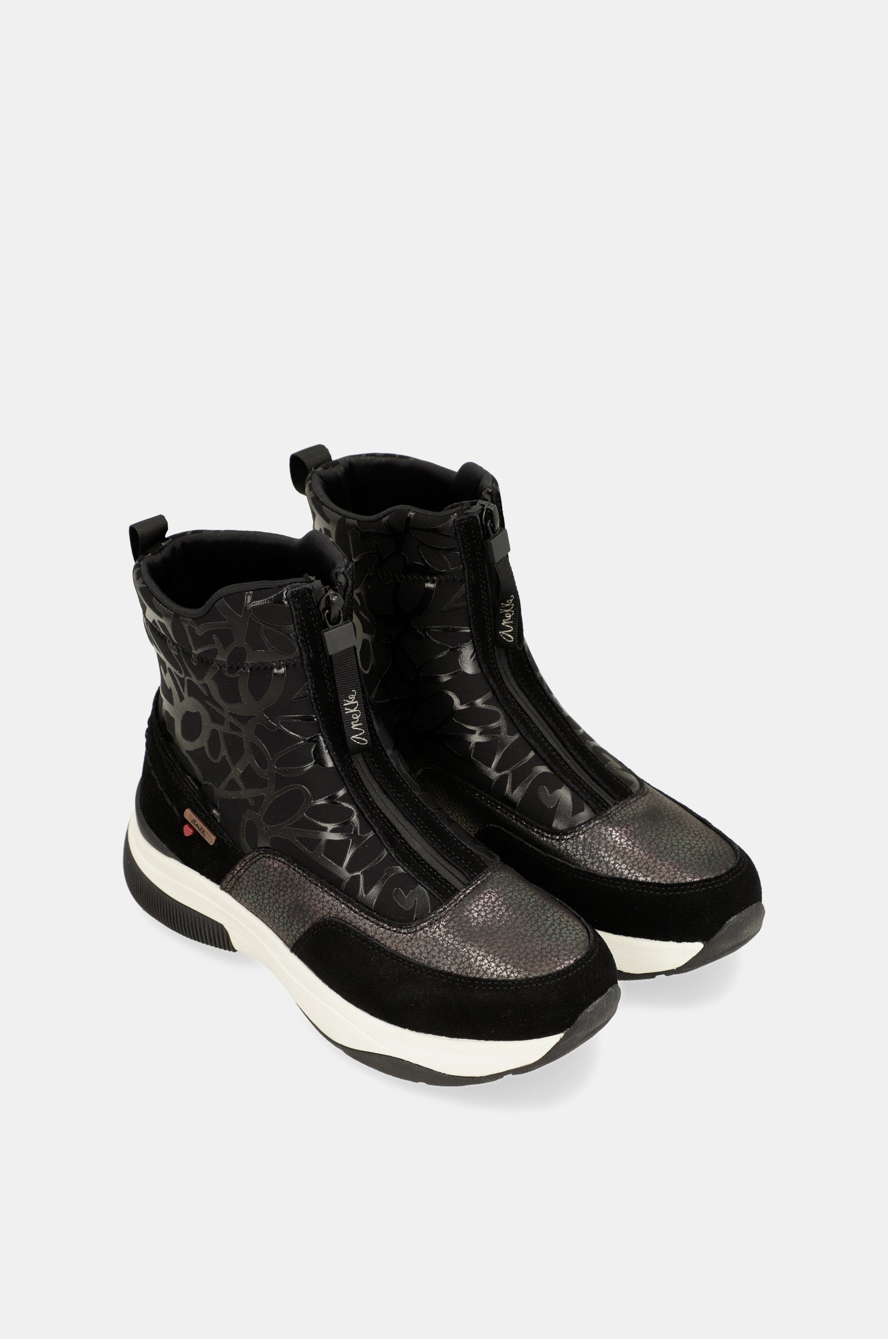 Elegante schwarze sportliche Stiefelette