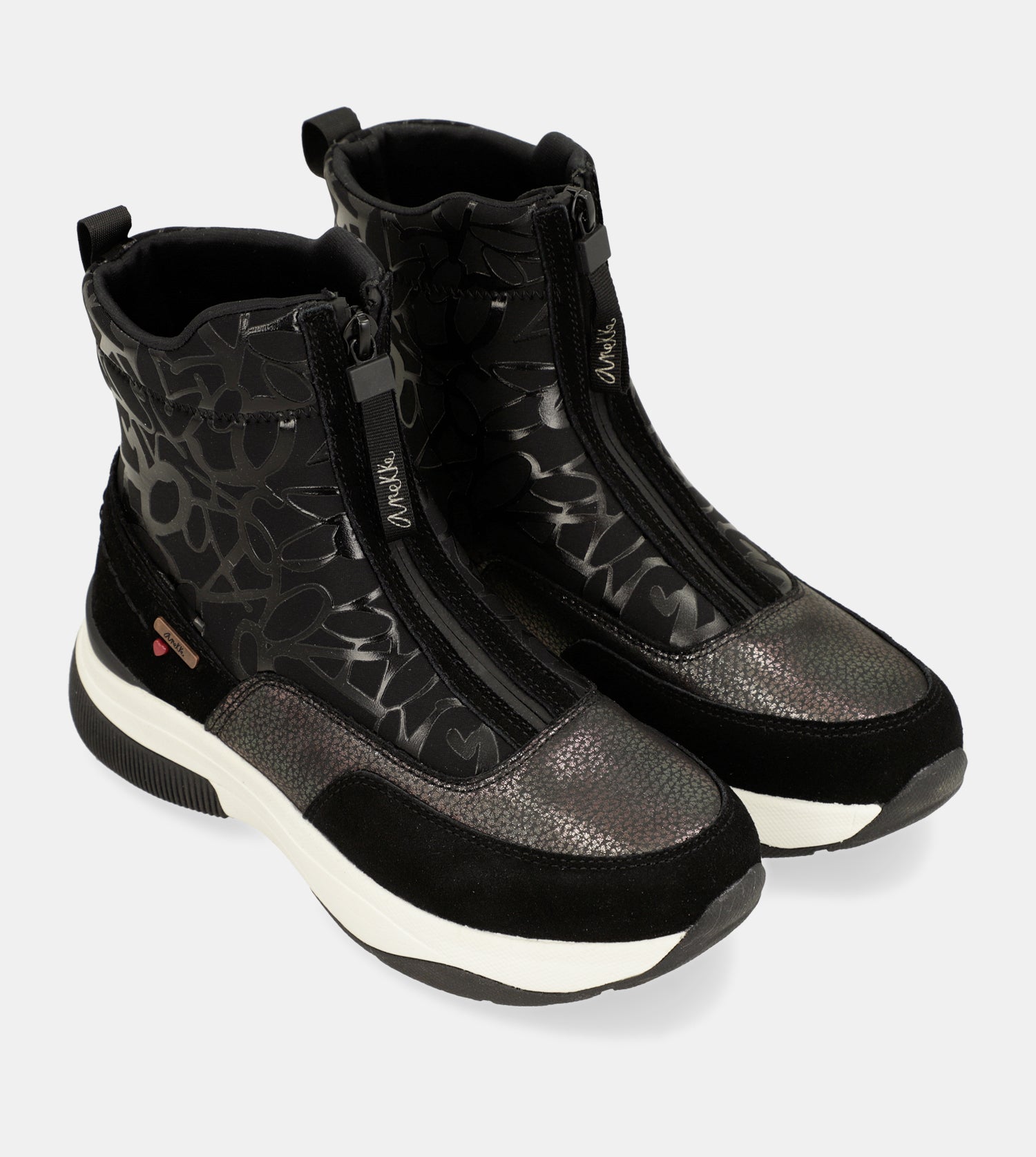 Elegante schwarze sportliche Stiefelette