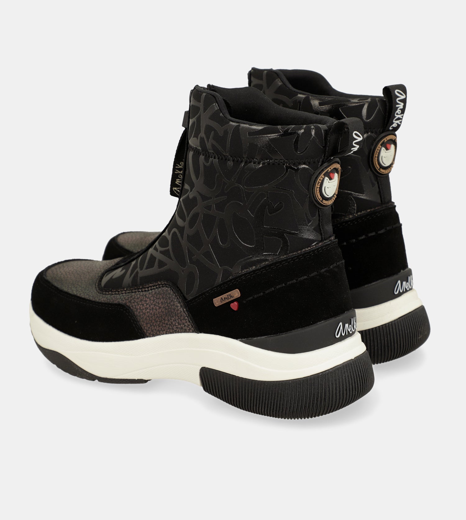 Elegante schwarze sportliche Stiefelette