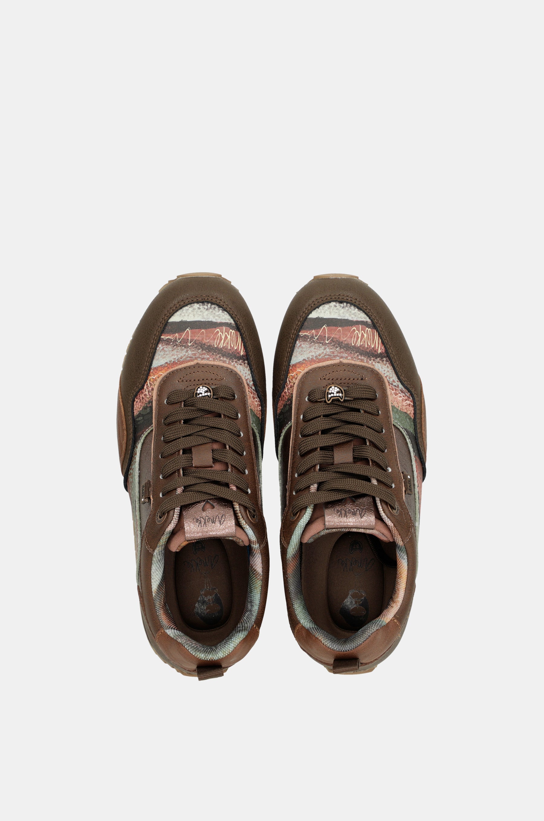 Sneaker mit Reise-Print