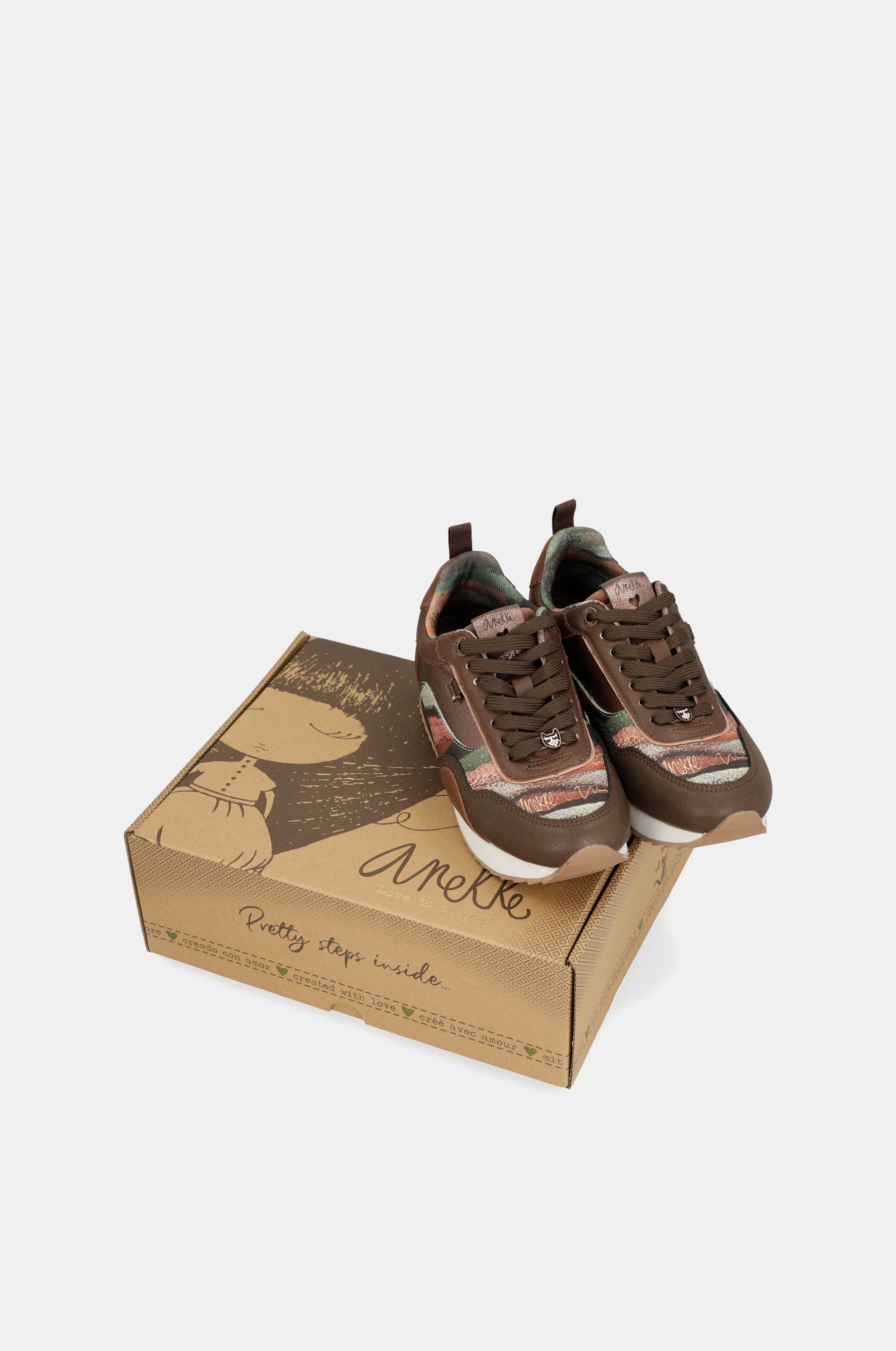 Sneaker mit Reise-Print