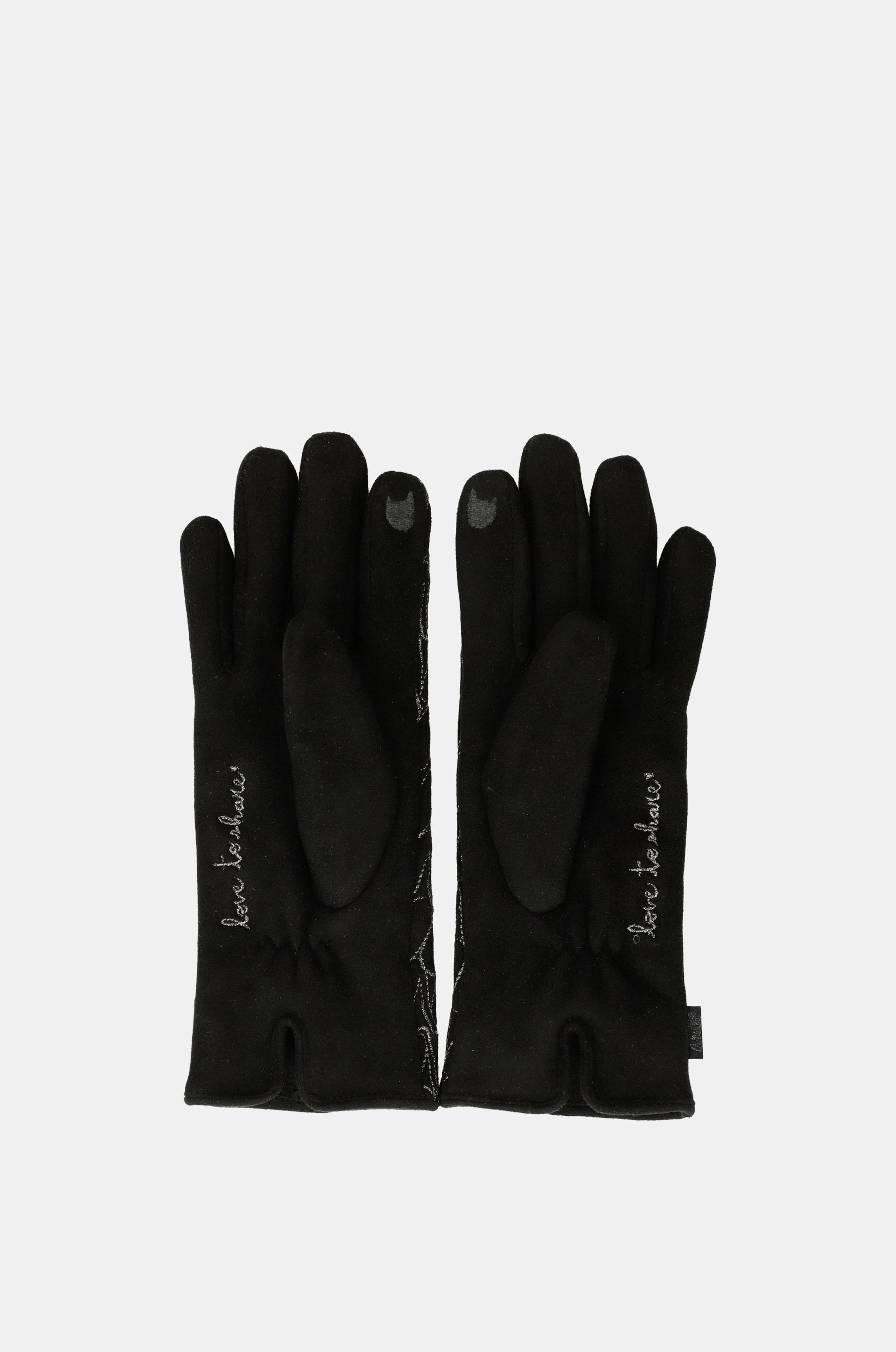 Schwarze Handschuhe mit Anekke-Logo